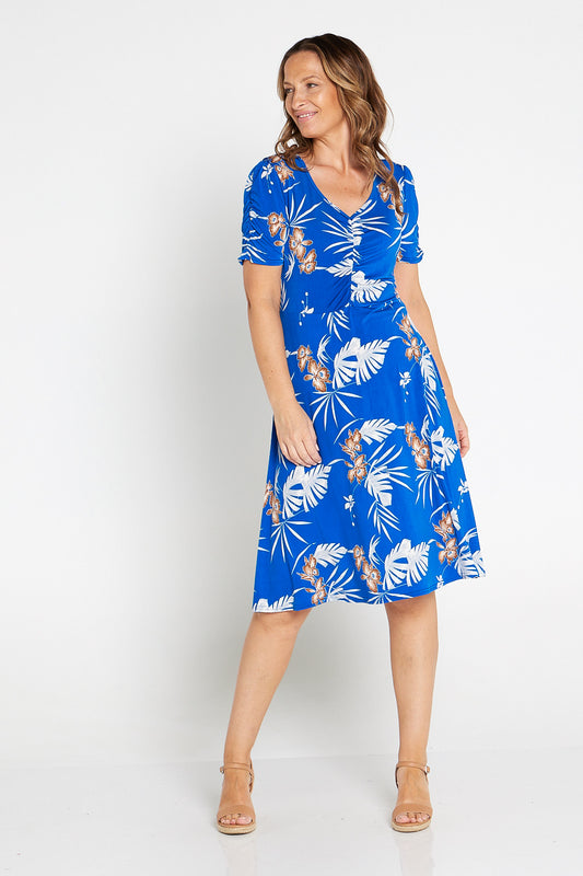 Dion Dress - Blue Fern