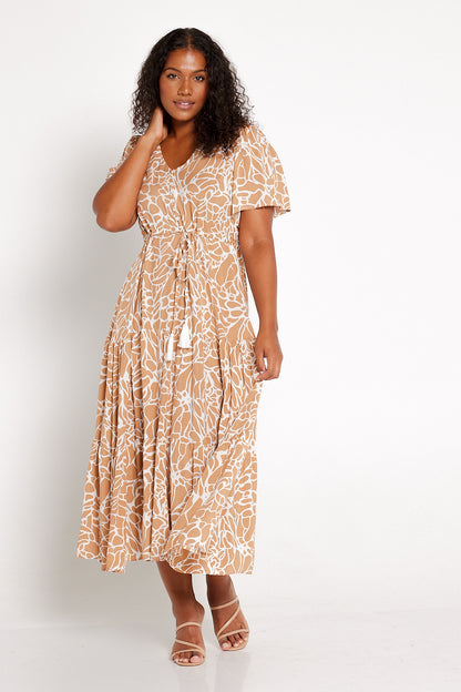 Evelyn Dress - Cocoa Swirl