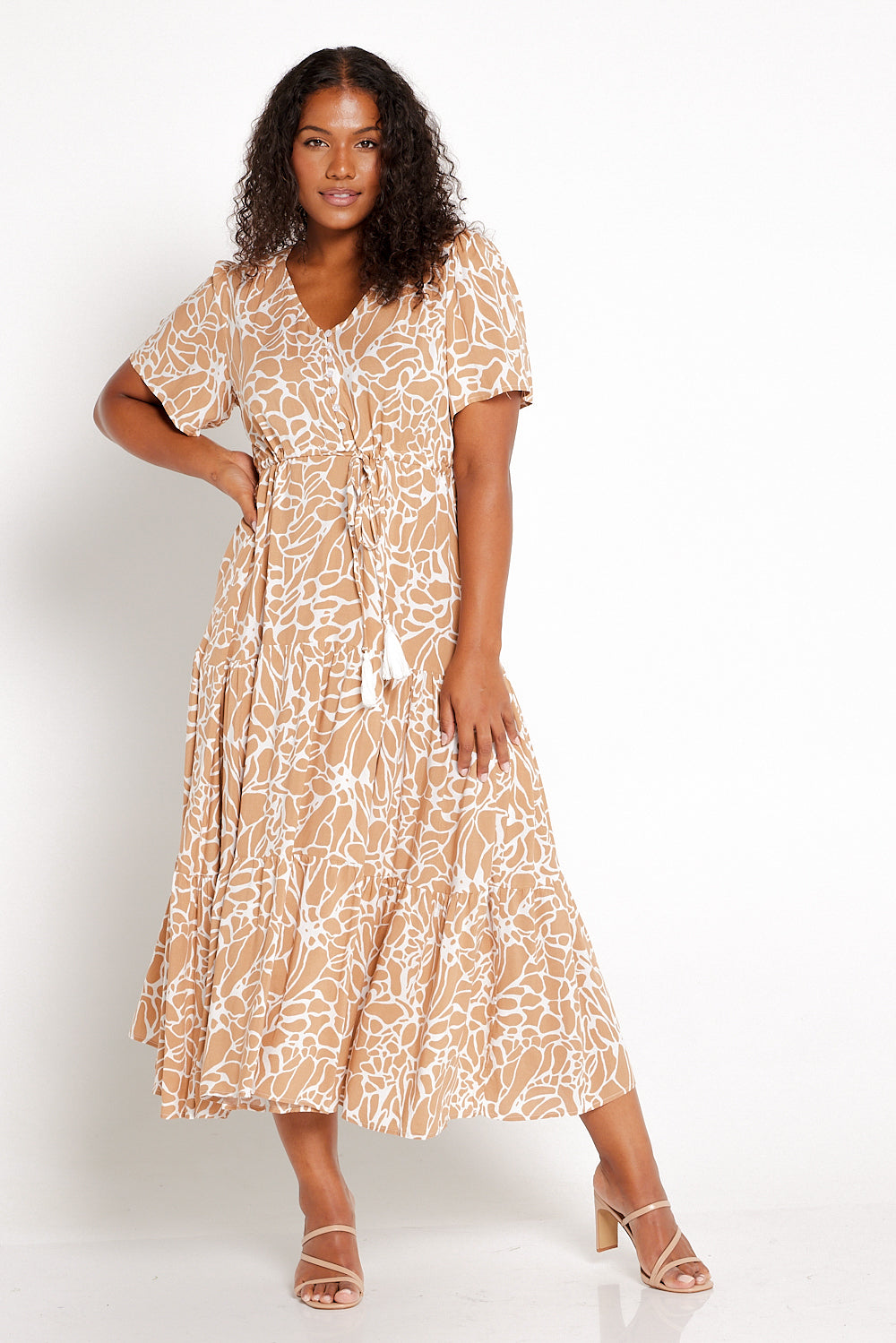 Evelyn Dress - Cocoa Swirl