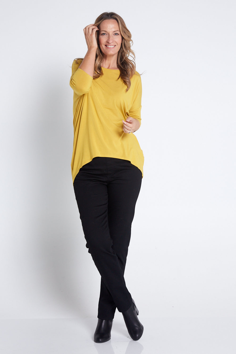 Irena Bamboo Top - Mustard