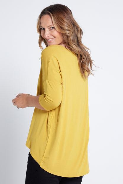 Irena Bamboo Top - Mustard