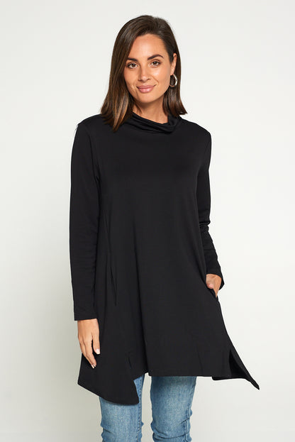 Joslin Cowl Tunic - Black