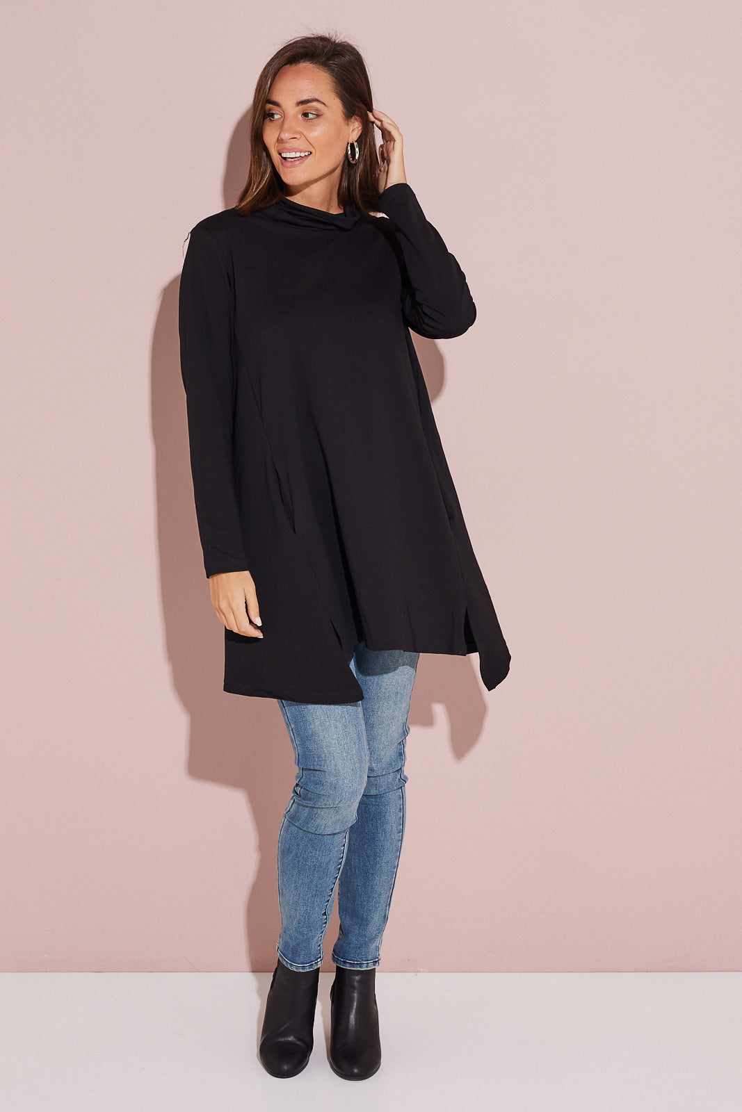 Joslin Cowl Tunic - Black