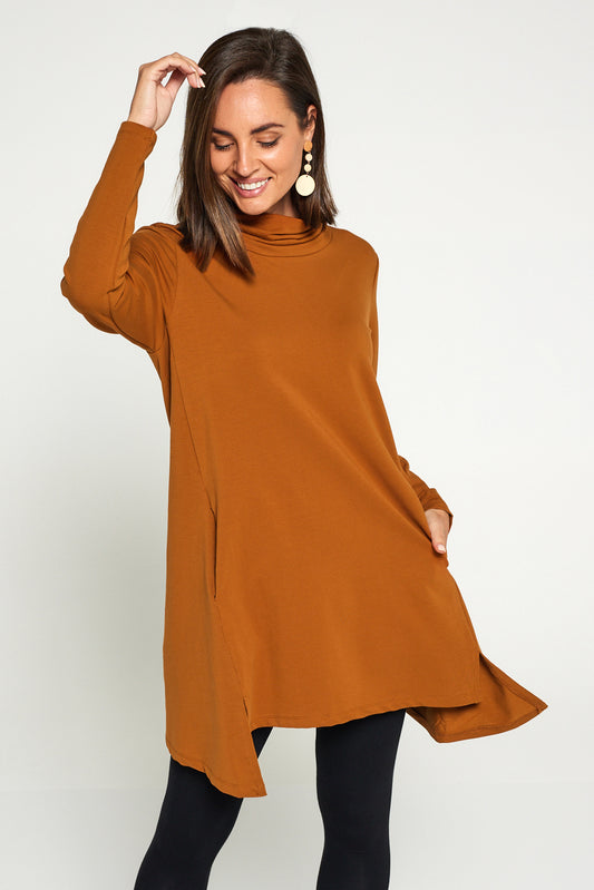 Joslin Cowl Tunic - Toffee