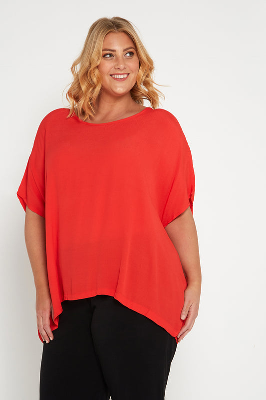 Kuala Lumpur Top - Bright Red