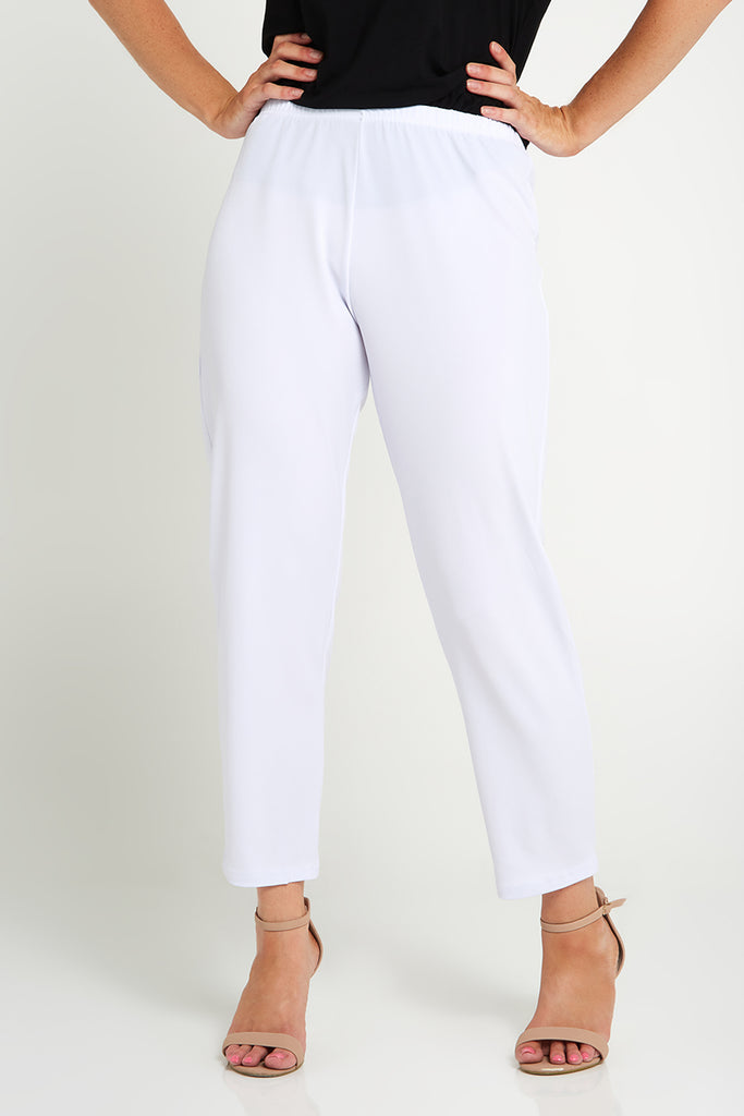 TULO Fashion | Gianna Petite Pants - White | Australian Made – Tulio