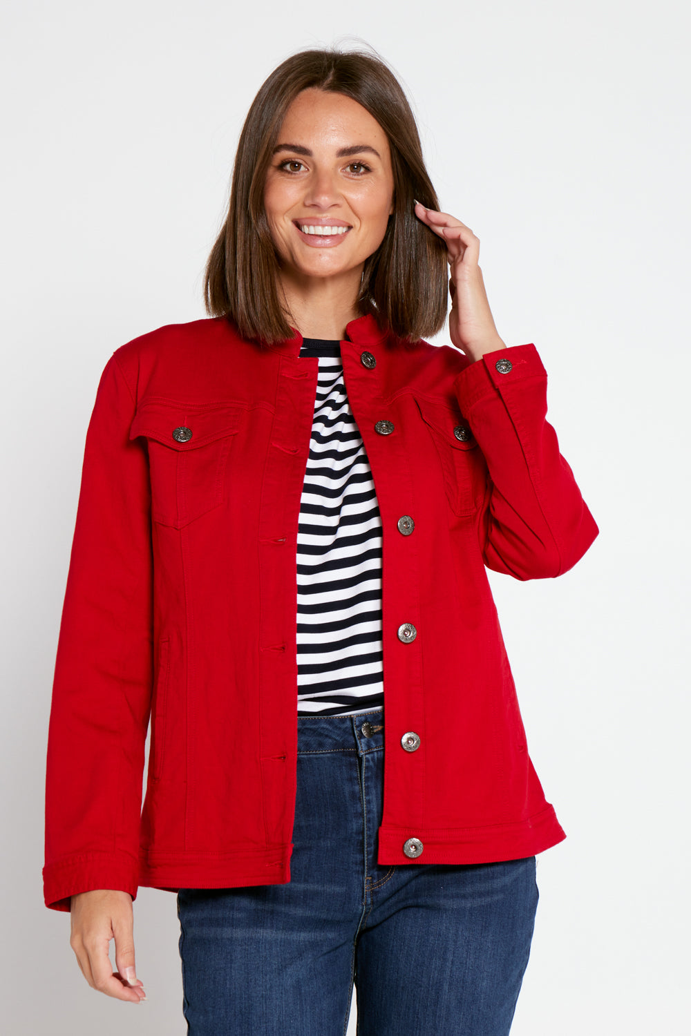 MJ Stretch Cotton Jacket - Red