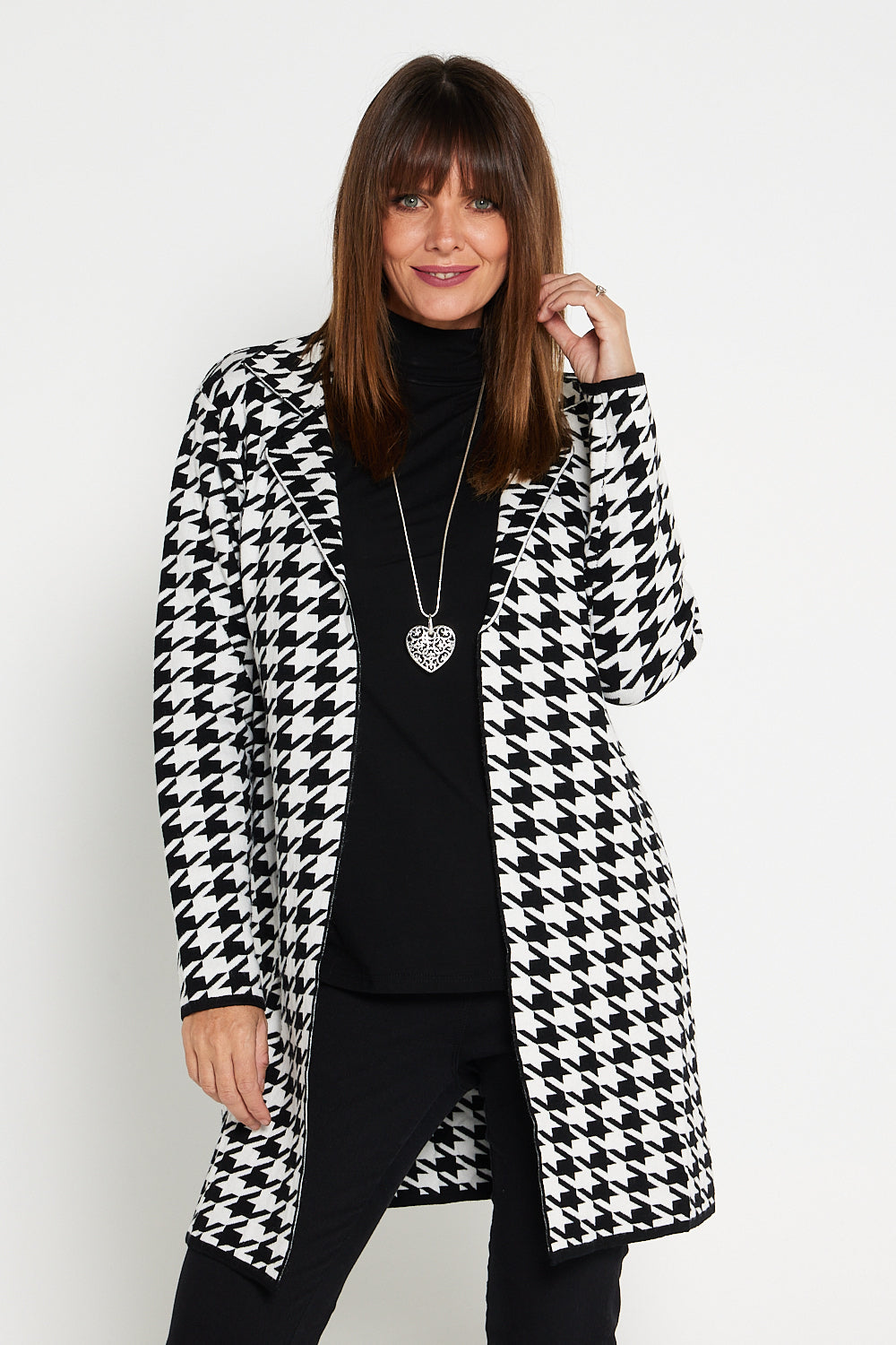 Miranda Knit Jacket - Houndstooth