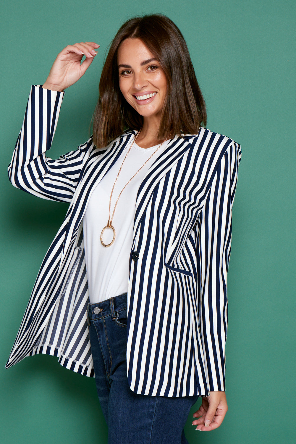 Sorrento Blazer - Navy Stripe