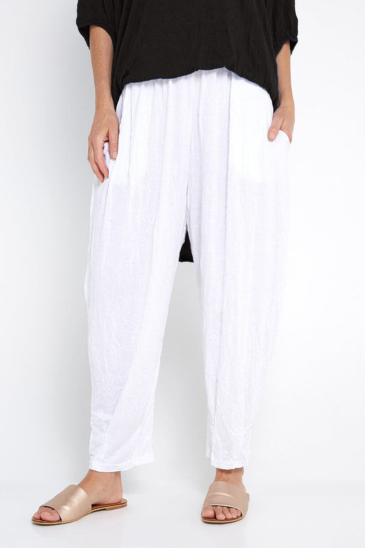 Athena Muslin Cotton Pants - White – TULIO Fashion
