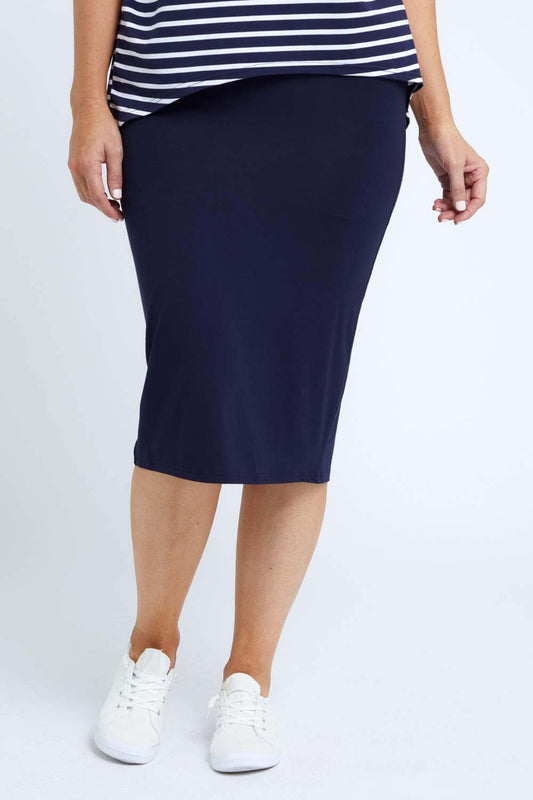 Winona Bamboo Skirt - Navy