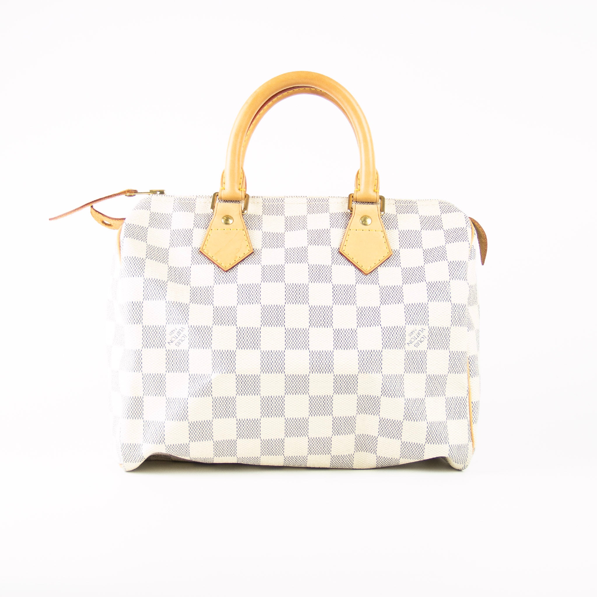 Billede af Louis Vuitton Speedy 25 Hvid Damier Azur