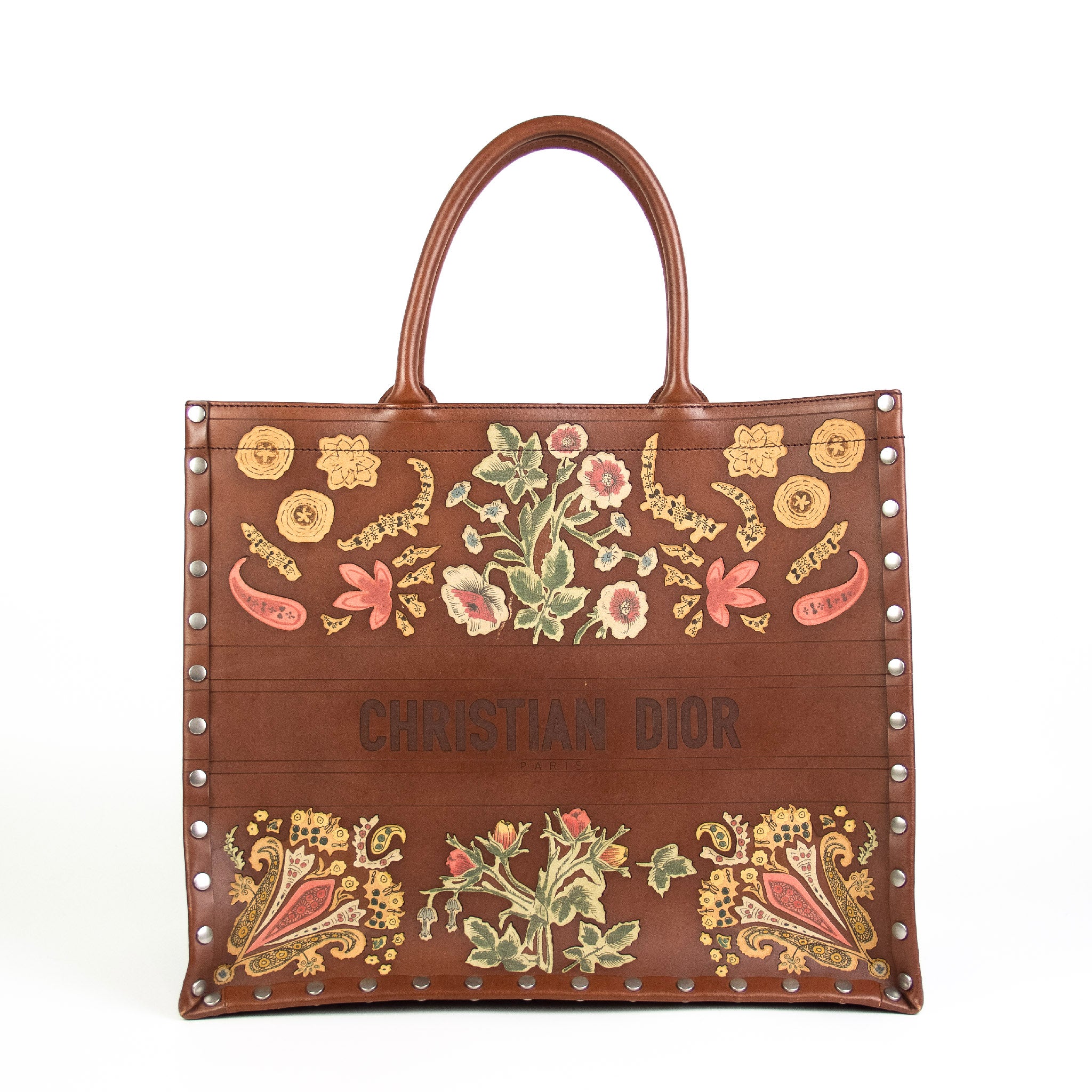 Billede af Christian Dior 2021 Leather Floral Book Tote