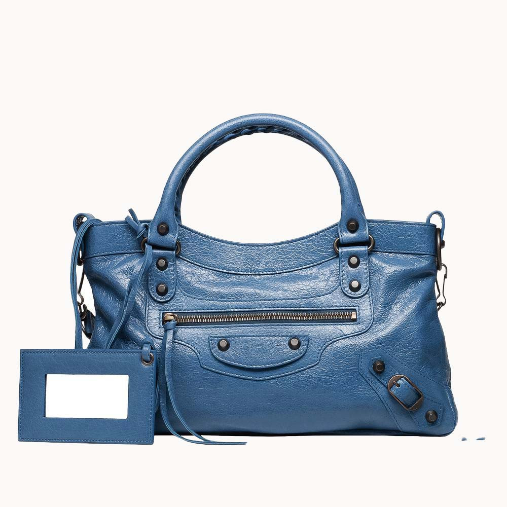 som resultat Duplikere politik Balenciaga The First Handbag Blue – LUXUU.dk