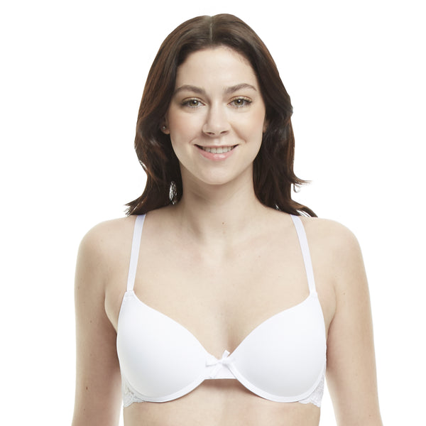 Womens Bijoux Plunge Push Up Padded Underwired 3/4 Cup Bra