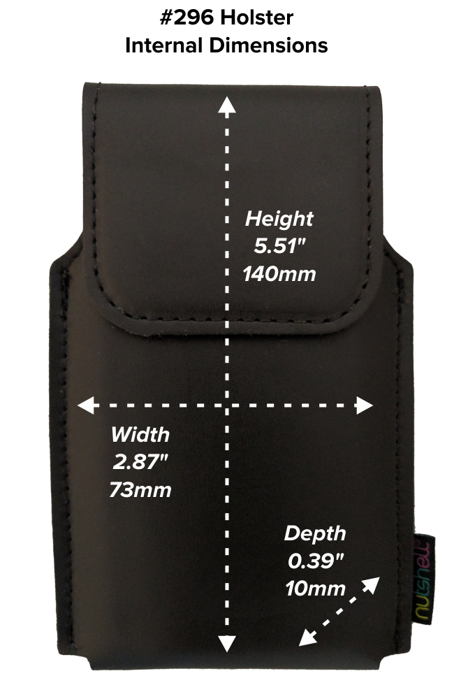 Regular Hip Holster (296) Dimensions