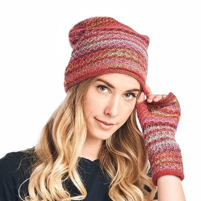 Alpaca Printed Beanie - Saffron