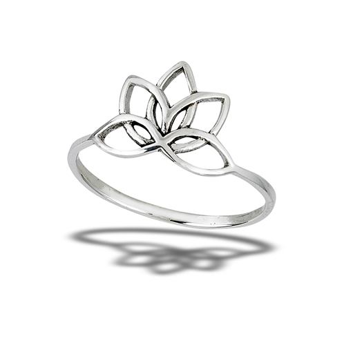 Sterling Silver Lotus Ring