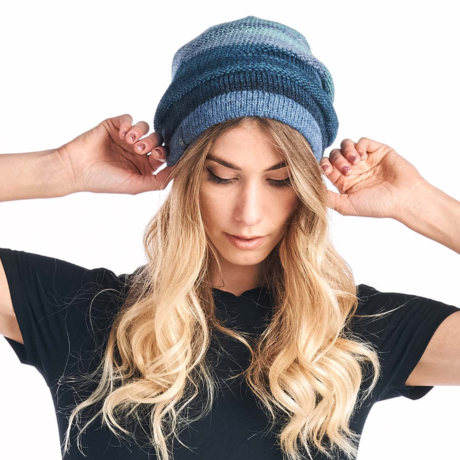 Alpaca Colorado Beanie - Azul