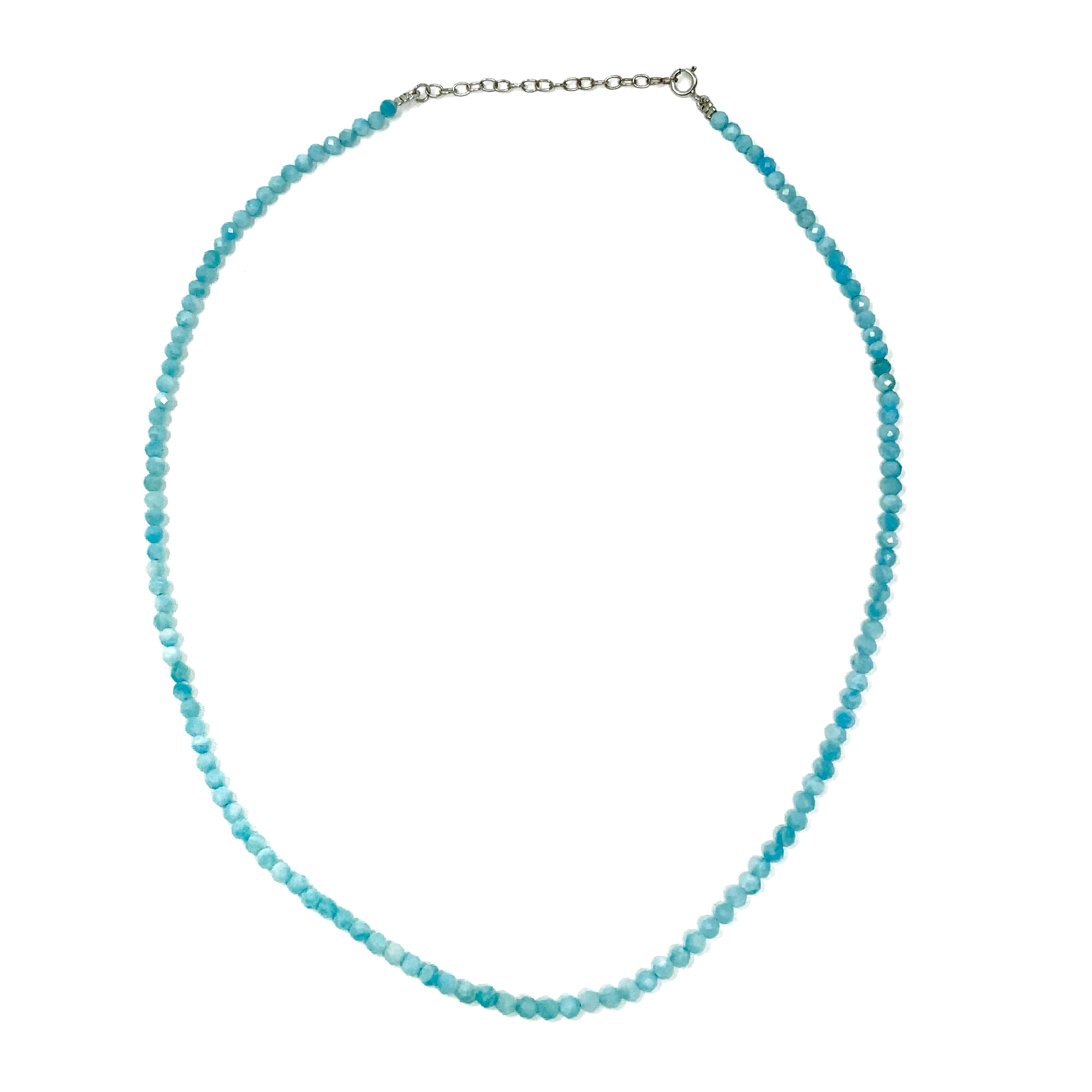 Larimar Beaded Gemstone Necklace