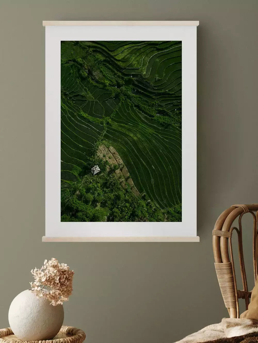 Confinar Sobrevivir dolor Bali Print Grüne Landschaft, Reisterrasse Wandbild Naturprint Honeynut –  honeynut