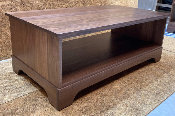 custom walnut coffee table horizon style