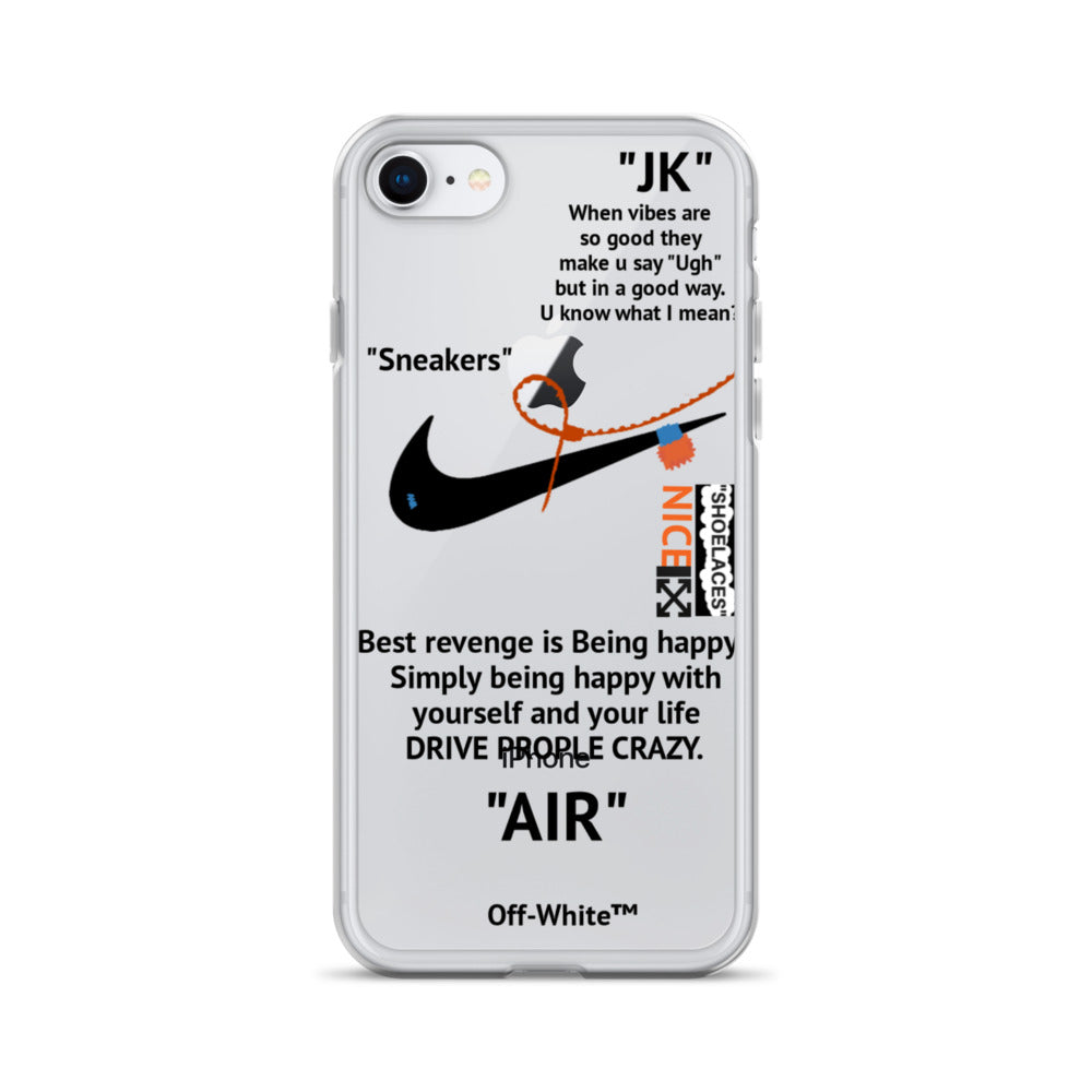 Onvermijdelijk Rood Elementair Off-White" iPhone Case – BenzTeez & More