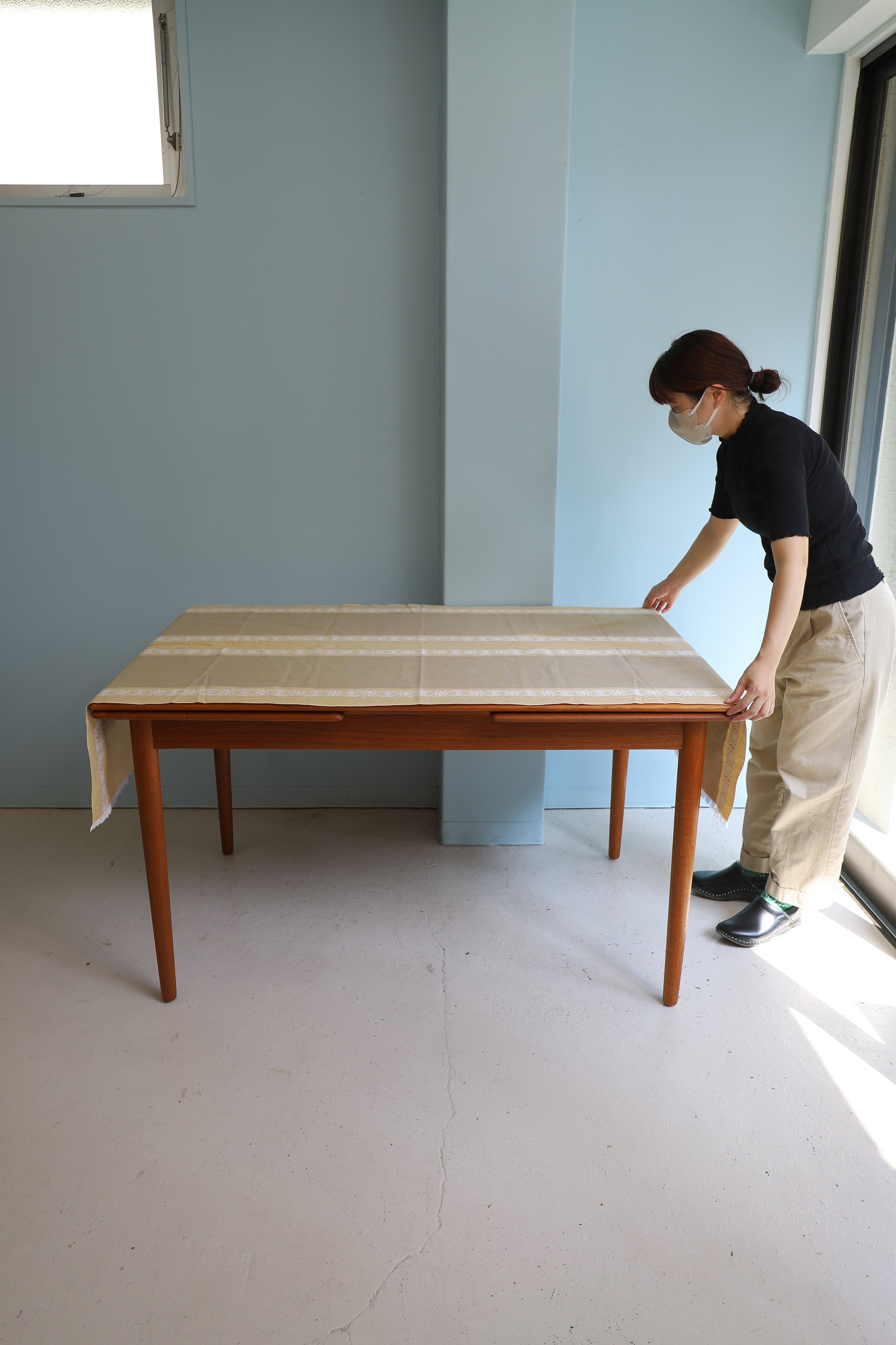 Scandinavian Vintage Fabric Table Cloth/北欧ヴィンテージ ファブリック カーテン テーブルクロス