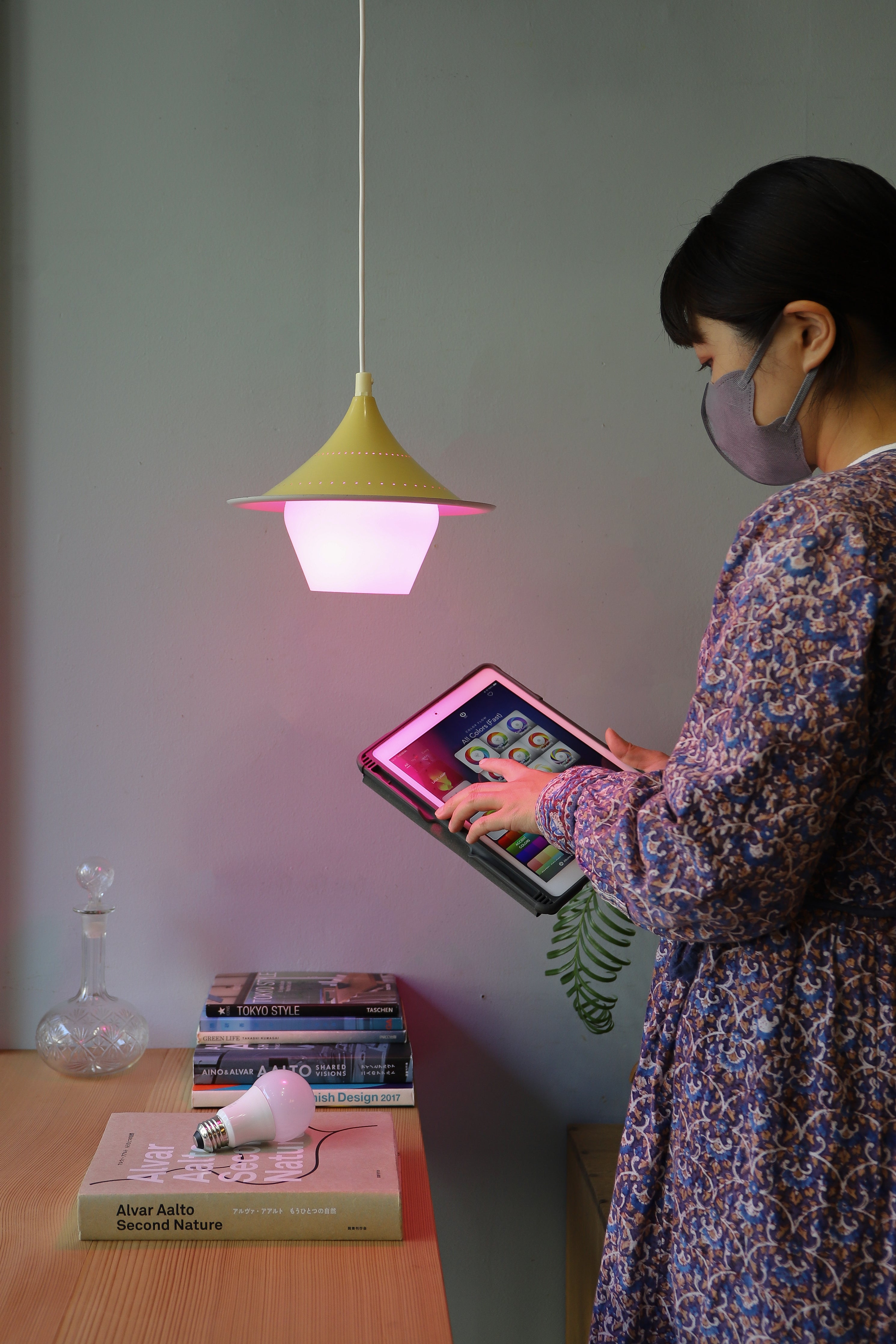 Frosted Glass Small Pendant Light Danish Vintage/デンマークヴィンテージ ペンダントライト フロストガラス 北欧インテリア