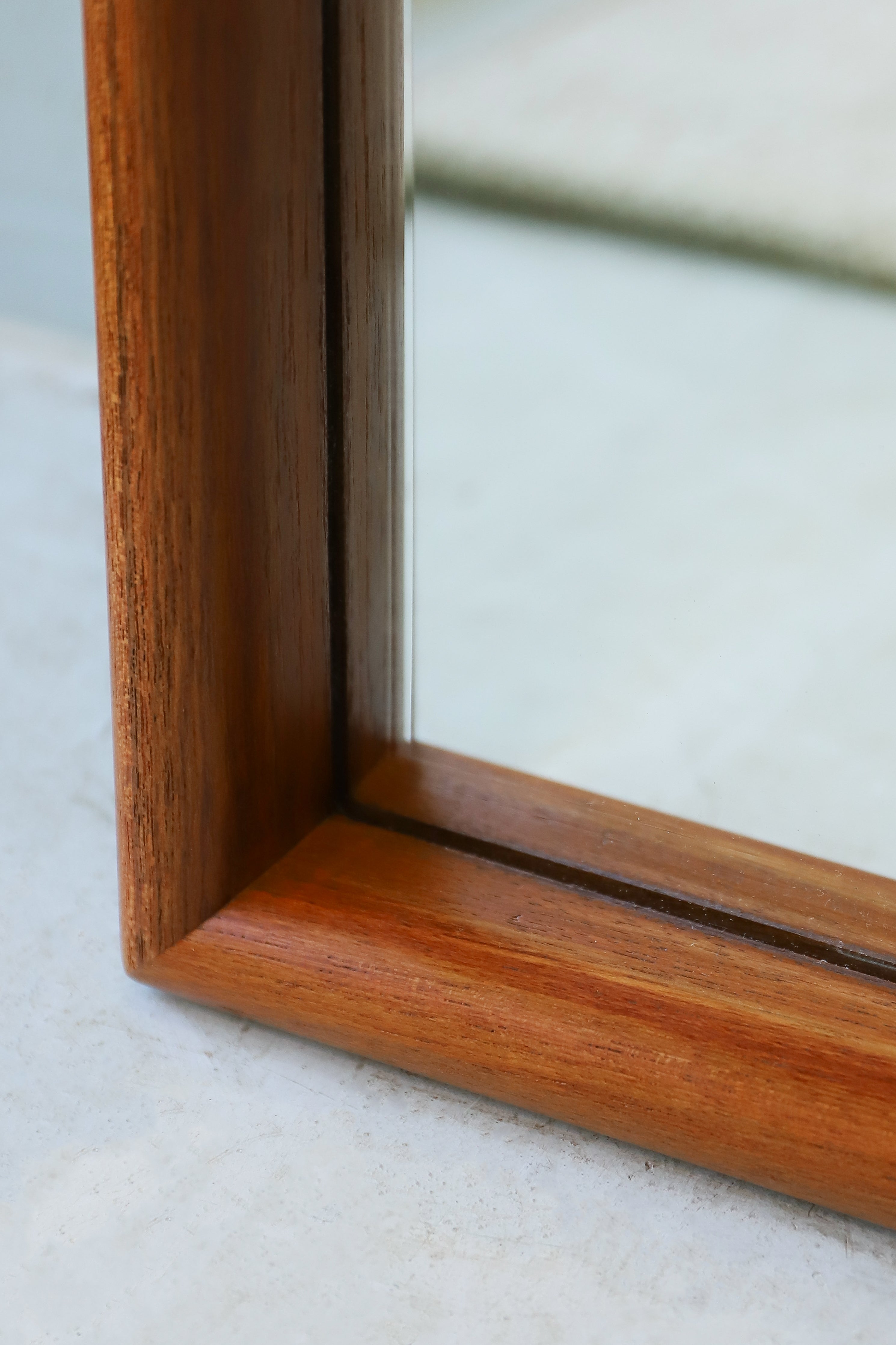 Teakwood Long Slim Wall Mirror/ウォールミラー チーク材 壁掛け 鏡 姿見 インテリア