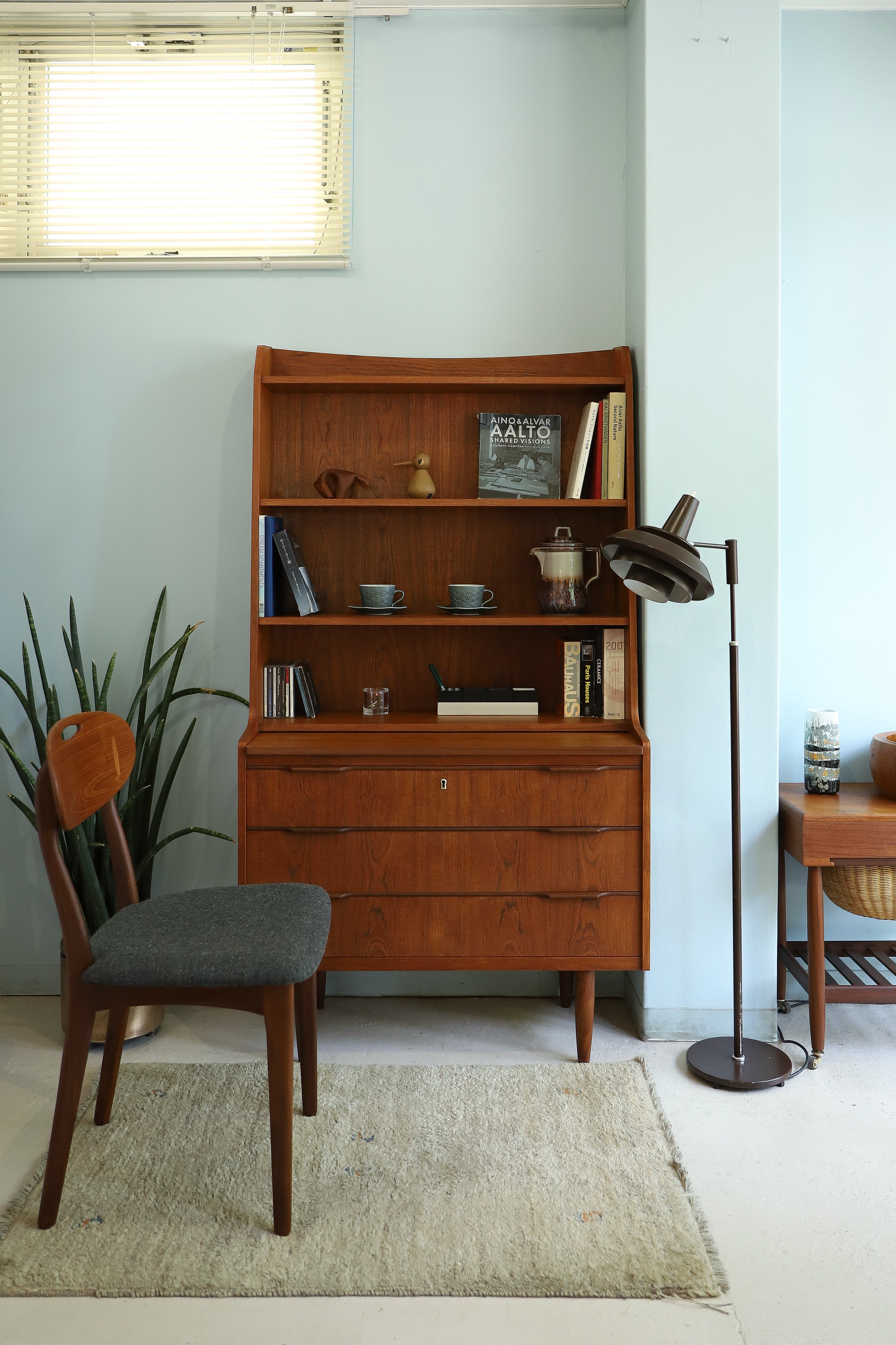 Danish Vintage Writing Bureau Bookcase/デンマークヴィンテージ ライティングビューロー 本棚 北欧家具