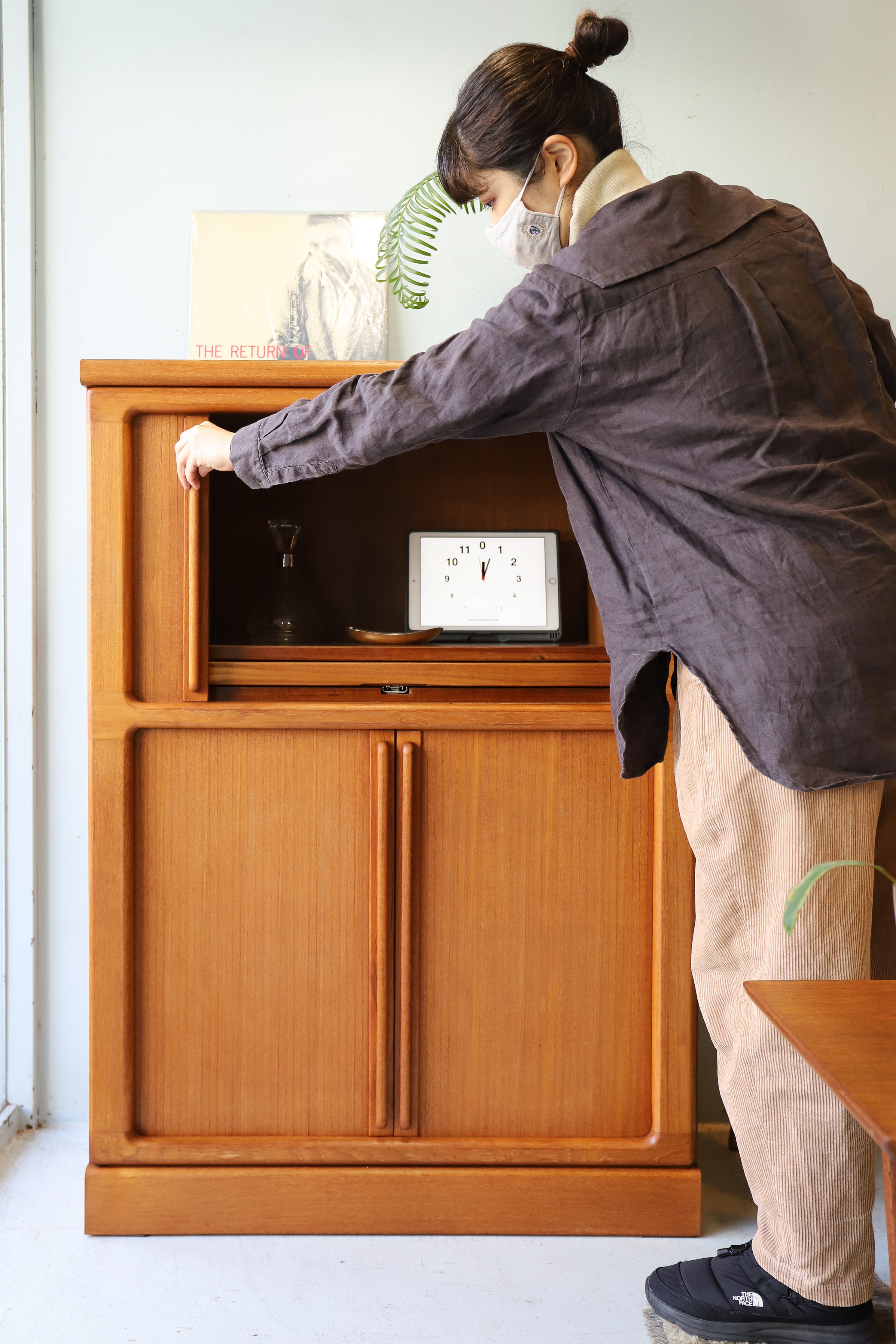 Teakwood Bellows Drink Cabinet Japanese Vintage/ジャパンヴィンテージ ドリンクキャビネット 蛇腹 チーク材