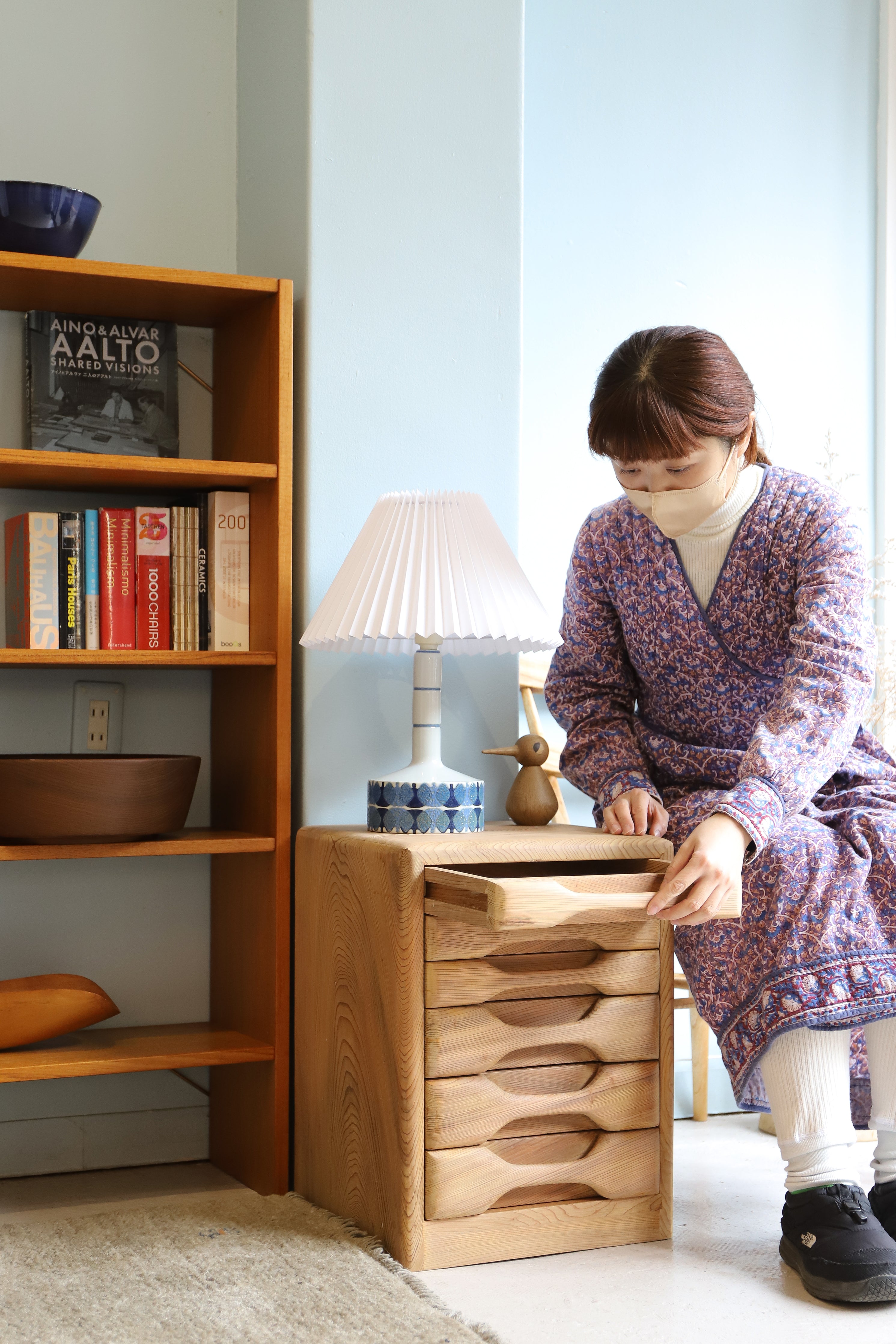 Japanese Modern Wooden Small Drawer Chest/木製 小引き出し チェスト ジャパニーズモダン シャビーシック