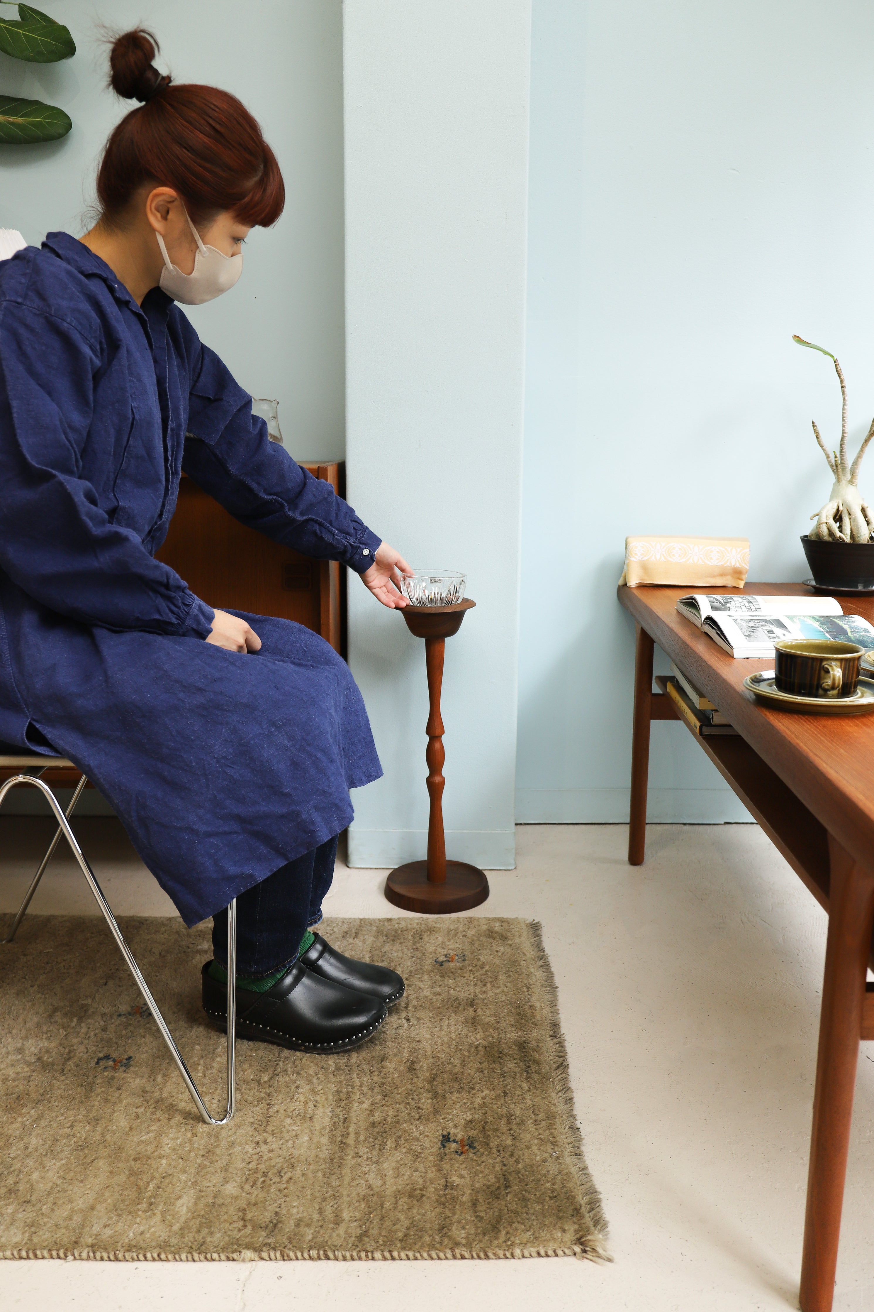 Danish Vintage Teak Afromosia Accessory Tray Plant Stand/デンマークヴィンテージ アクセサリートレイ プラントスタンド チーク アフロモシア 北欧雑貨