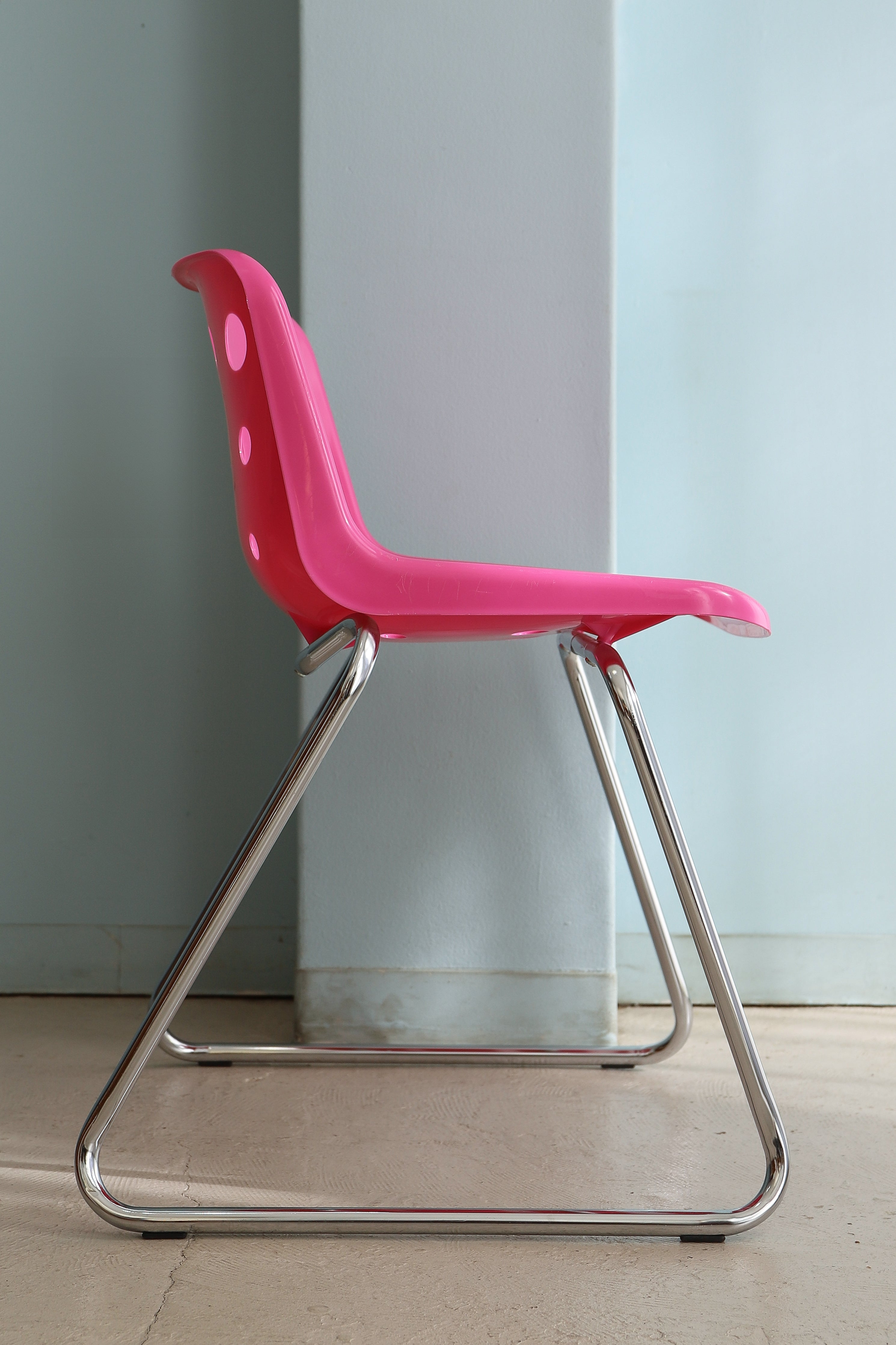 Polo Chair Robin Day Sled Base Pink/ロビン・デイ ポロチェア スタッキング ピンク イギリスデザイン