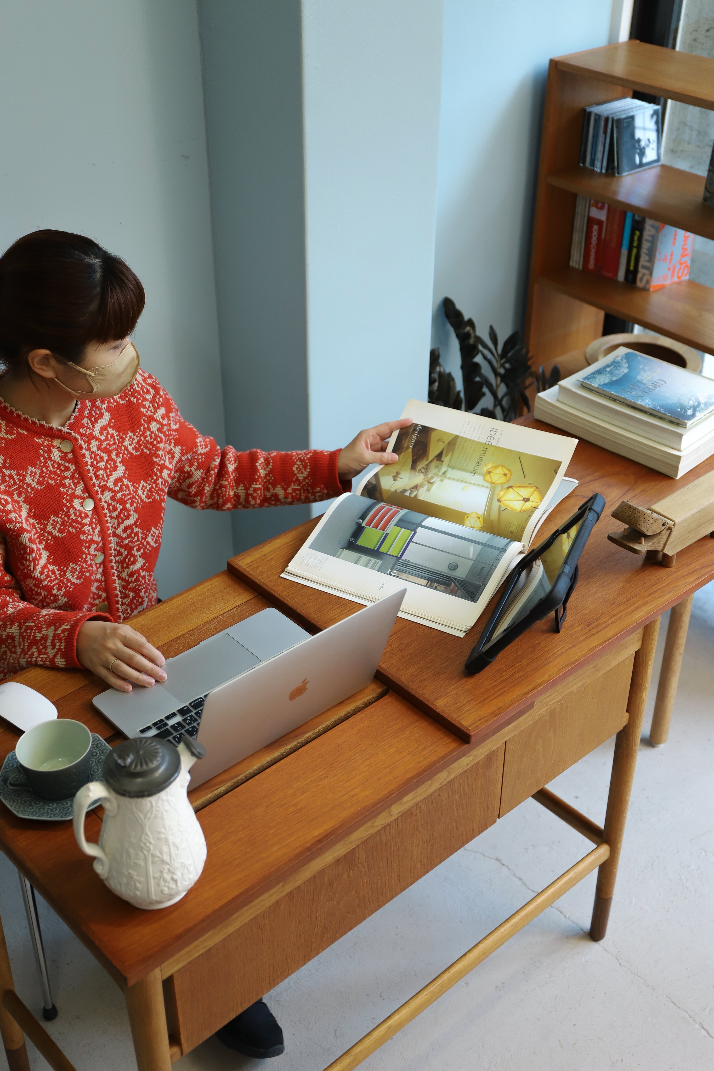 Danish Vintage Extension Desk/デンマークヴィンテージ エクステンションデスク 机 テーブル 北欧家具