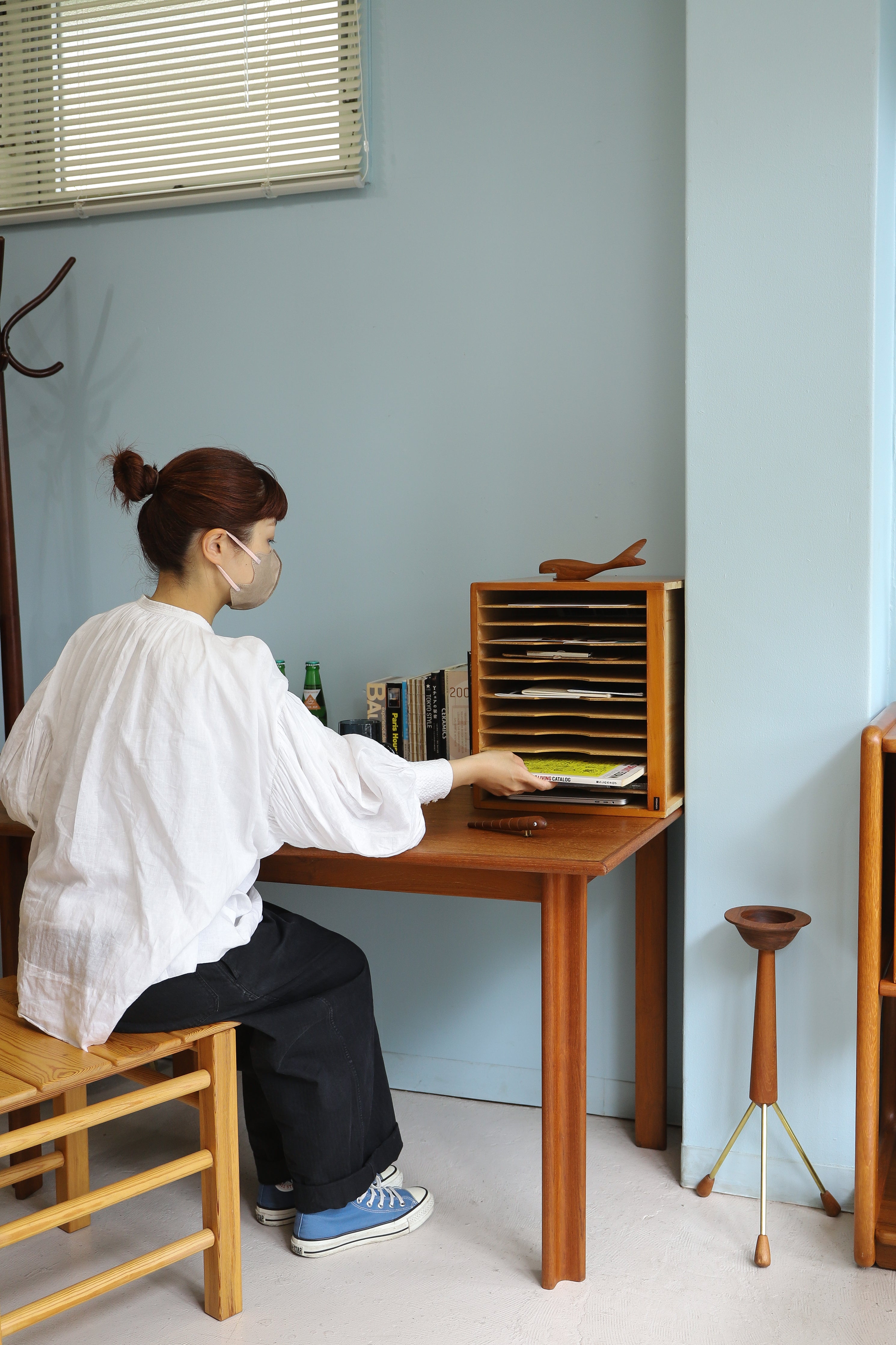 Japanese Vintage UCHIDA YOKO Wooden Document Case Box/ジャパンヴィンテージ 内田洋行 書類ケース ボックス レトロモダン