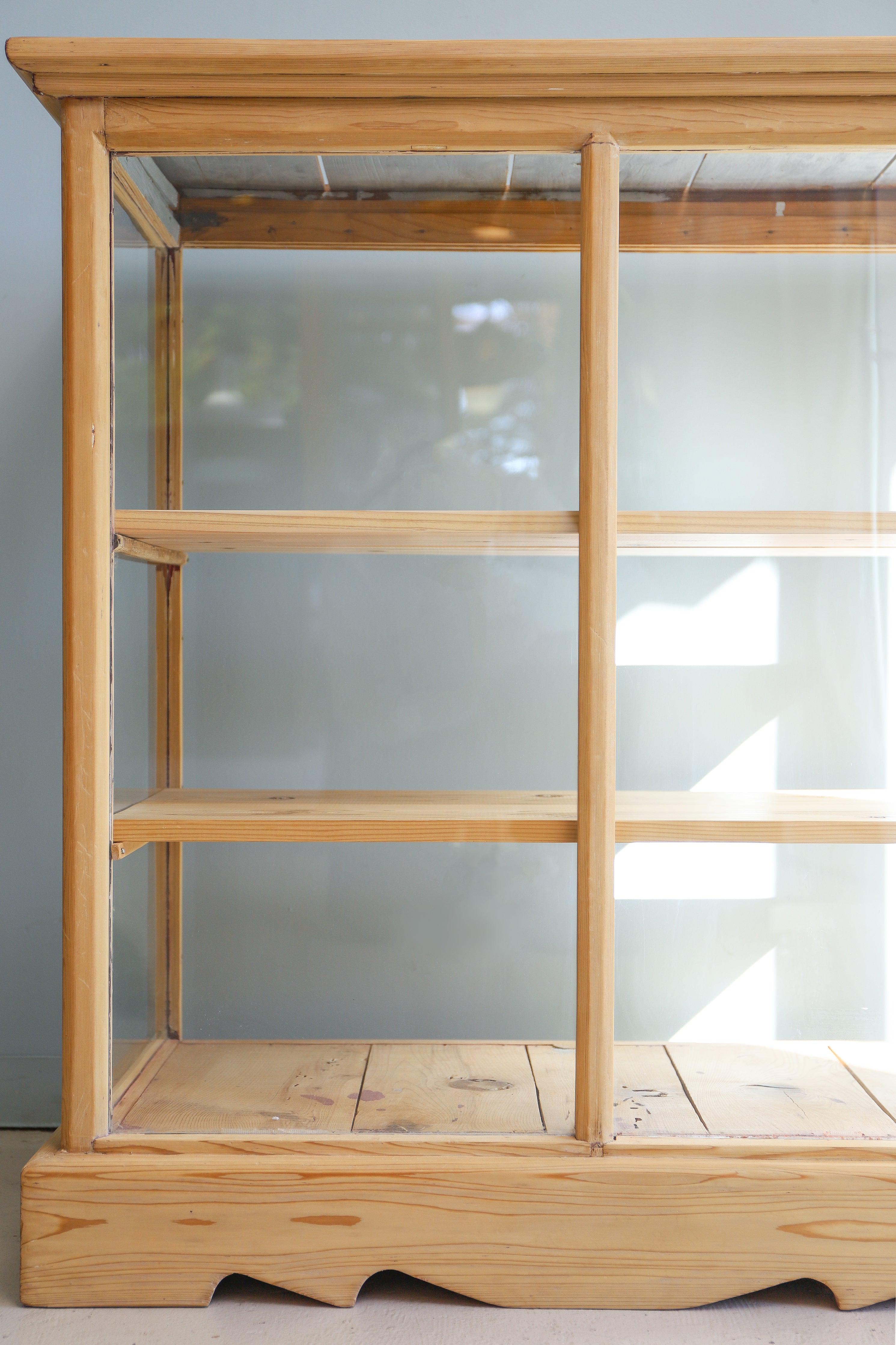 Vintage Glass Showcase Shelf Japanese Modern/ジャパンヴィンテージ ガラスショーケース 古道具 ディスプレイ シェルフ