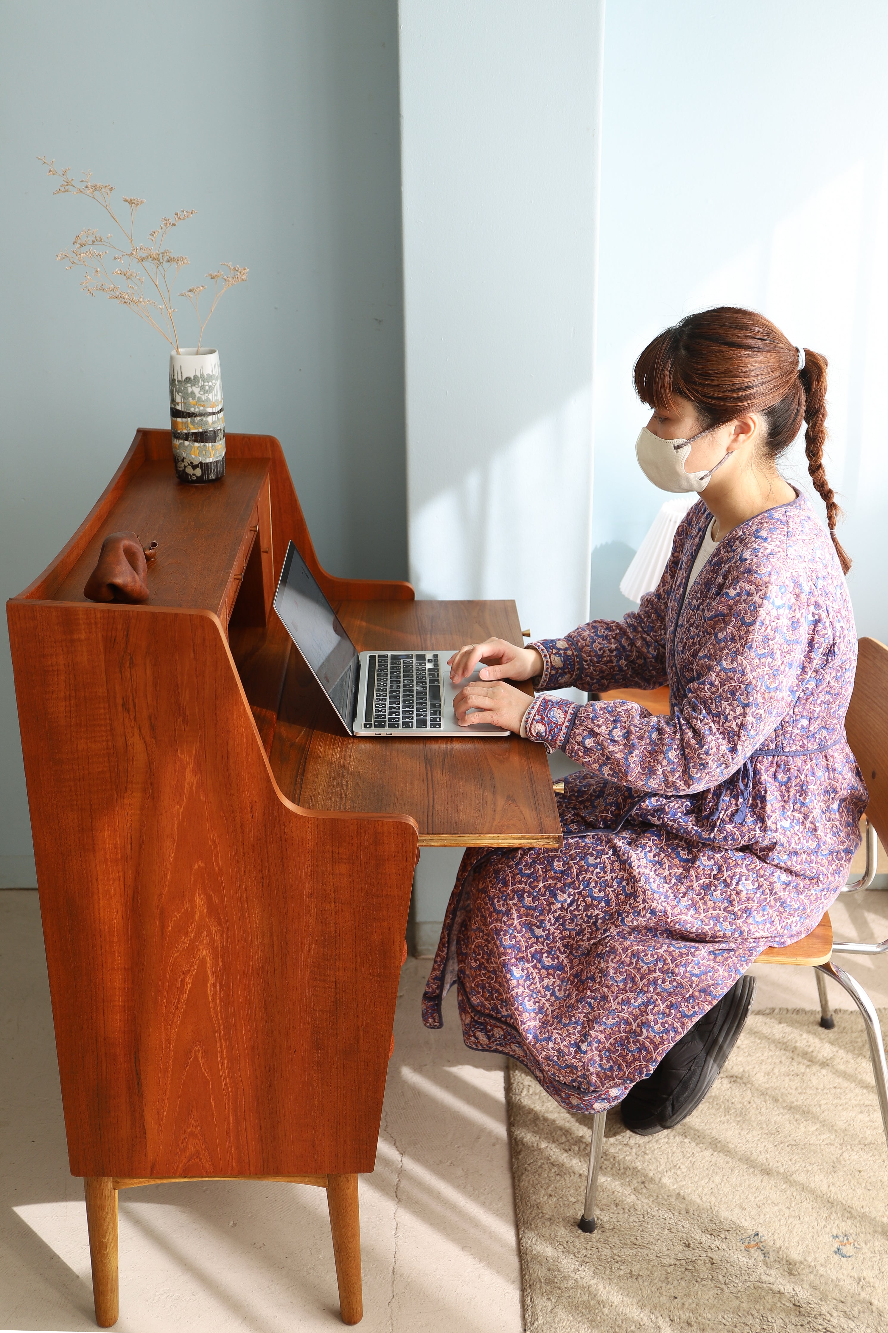 Bjerringbro Stolefabrik Teakwood Writing Bureau Danish Vintage/デンマークヴィンテージ ライティングビューロー チーク材 北欧家具