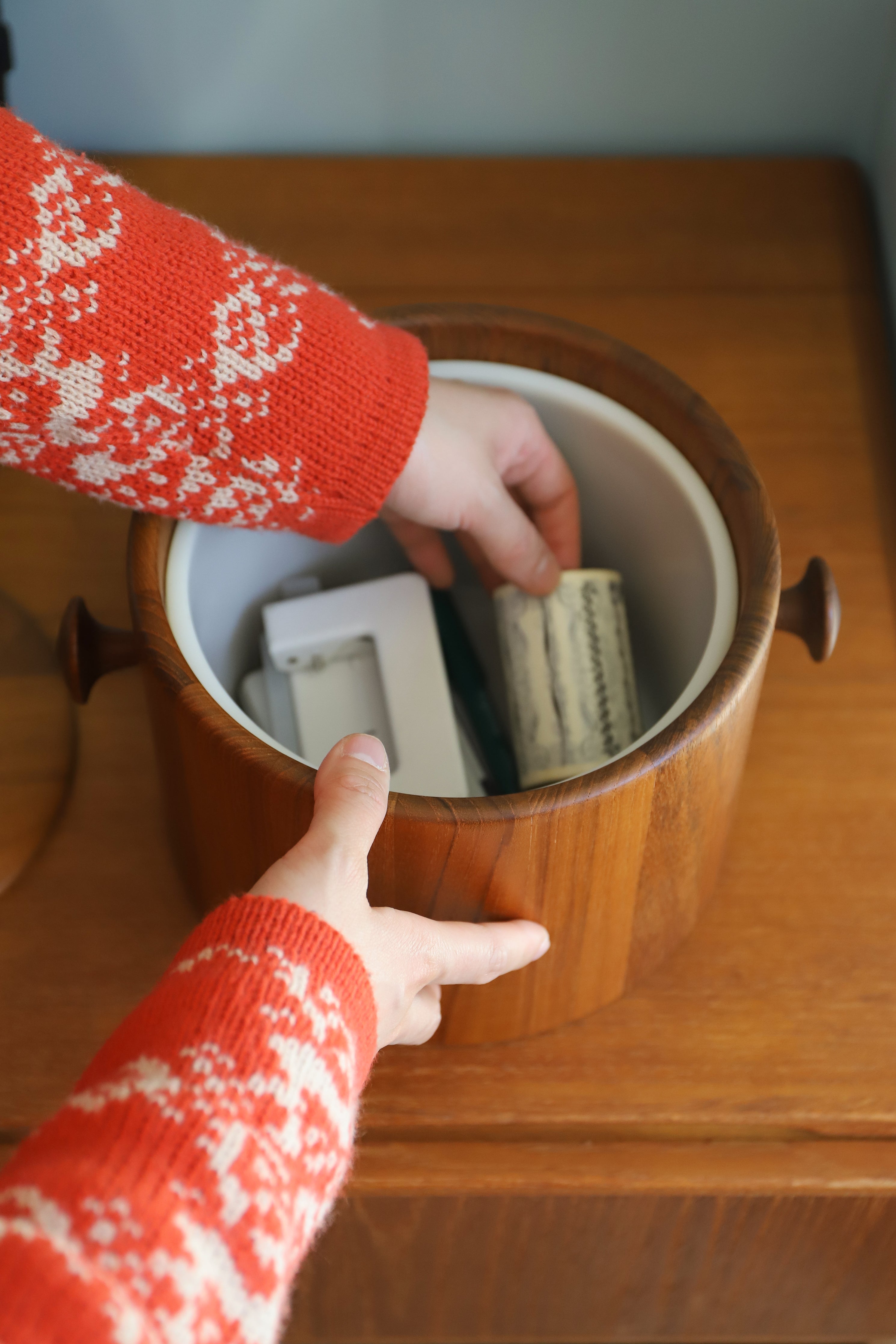 Danish Vintage DIGSMED Teakwood Ice Basket Bowl/デンマークヴィンテージ ディグスメッド アイスバスケット ボウル チーク材