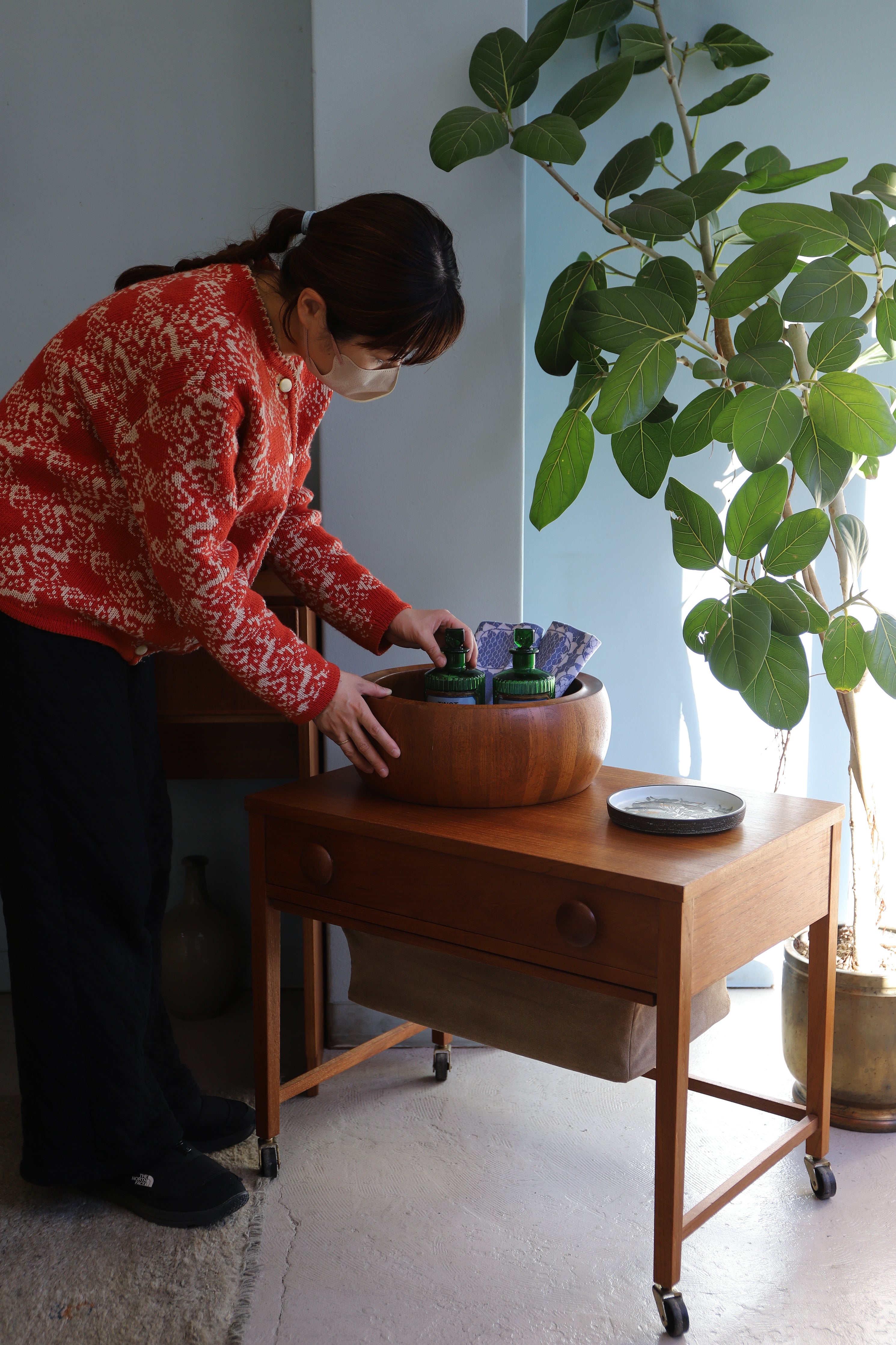 Danish Vintage DIGSMED Teakwood Ice Basket Bowl/デンマークヴィンテージ ディグスメッド アイスバスケット ボウル チーク材