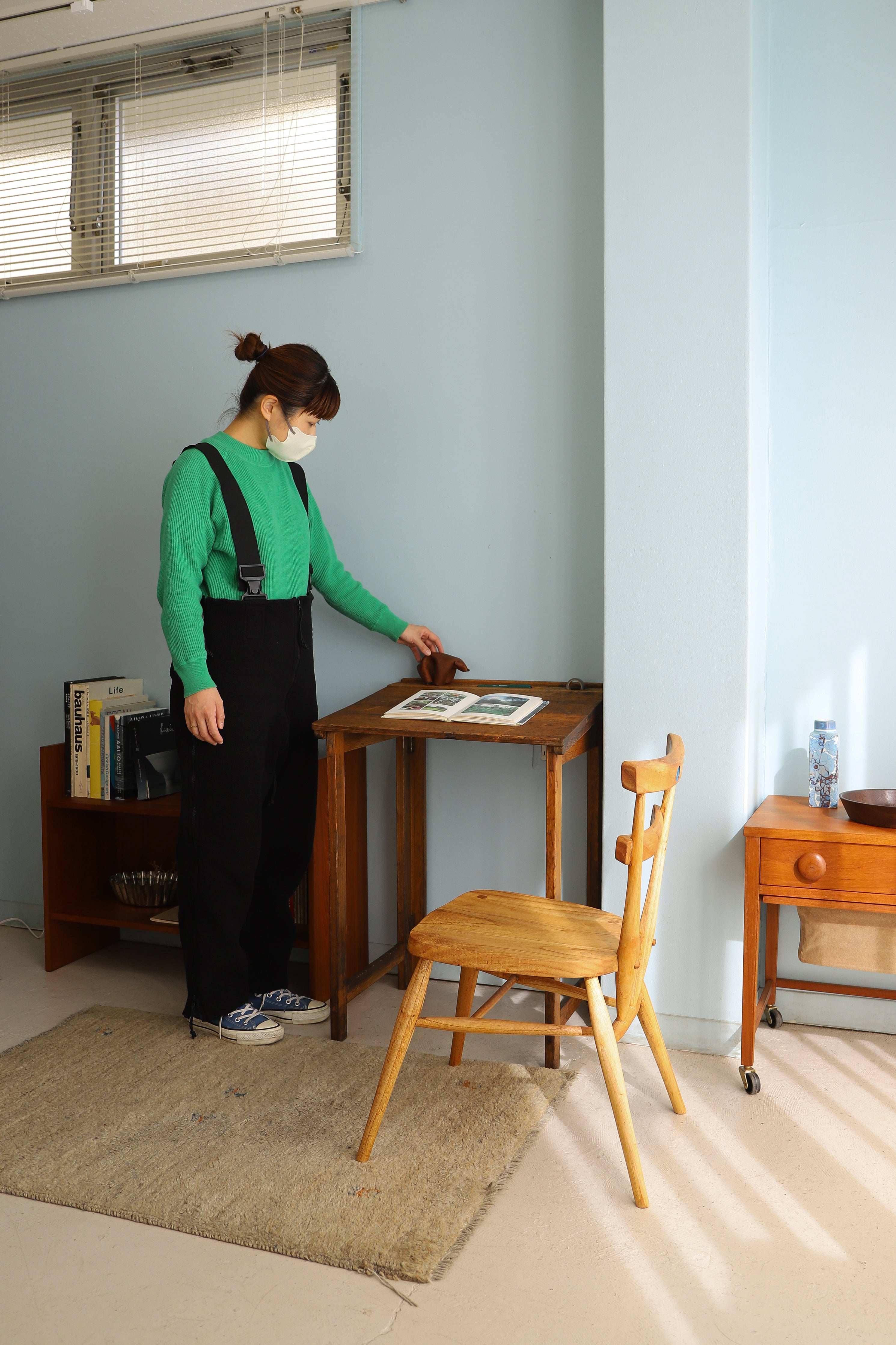 UK Vintage Folding School Desk/イギリスヴィンテージ 折りたたみ スクールデスク 学校机 シャビーシック