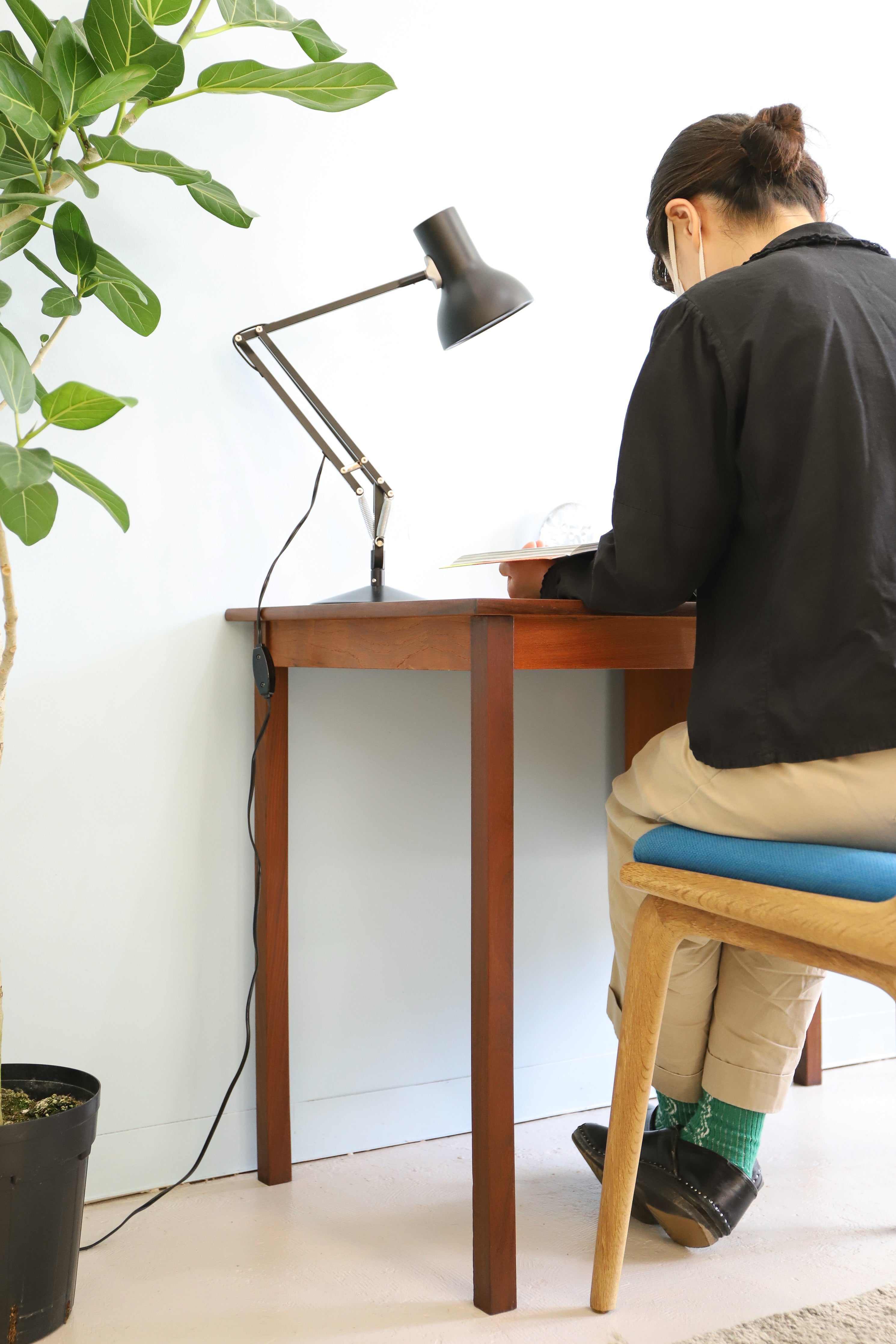 Hanbjerg Møbelfabrik Single Pedestal Desk Danish Vintage/デンマークヴィンテージ 片袖デスク 机 チーク材 北欧家具