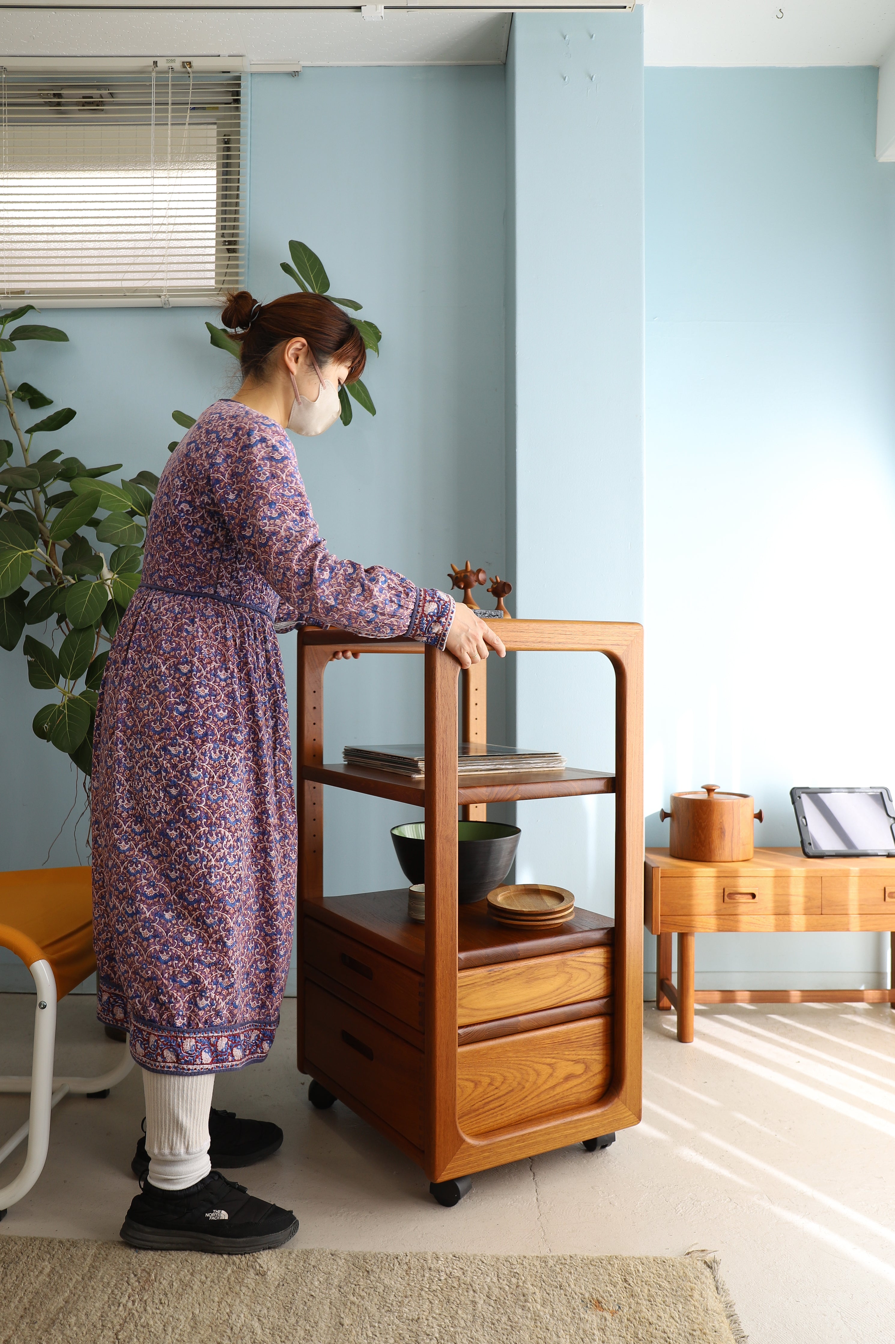 Danish Vintage Teakwood Trolley Shelf/デンマークヴィンテージ トロリー ワゴン シェルフ チーク材 北欧家具