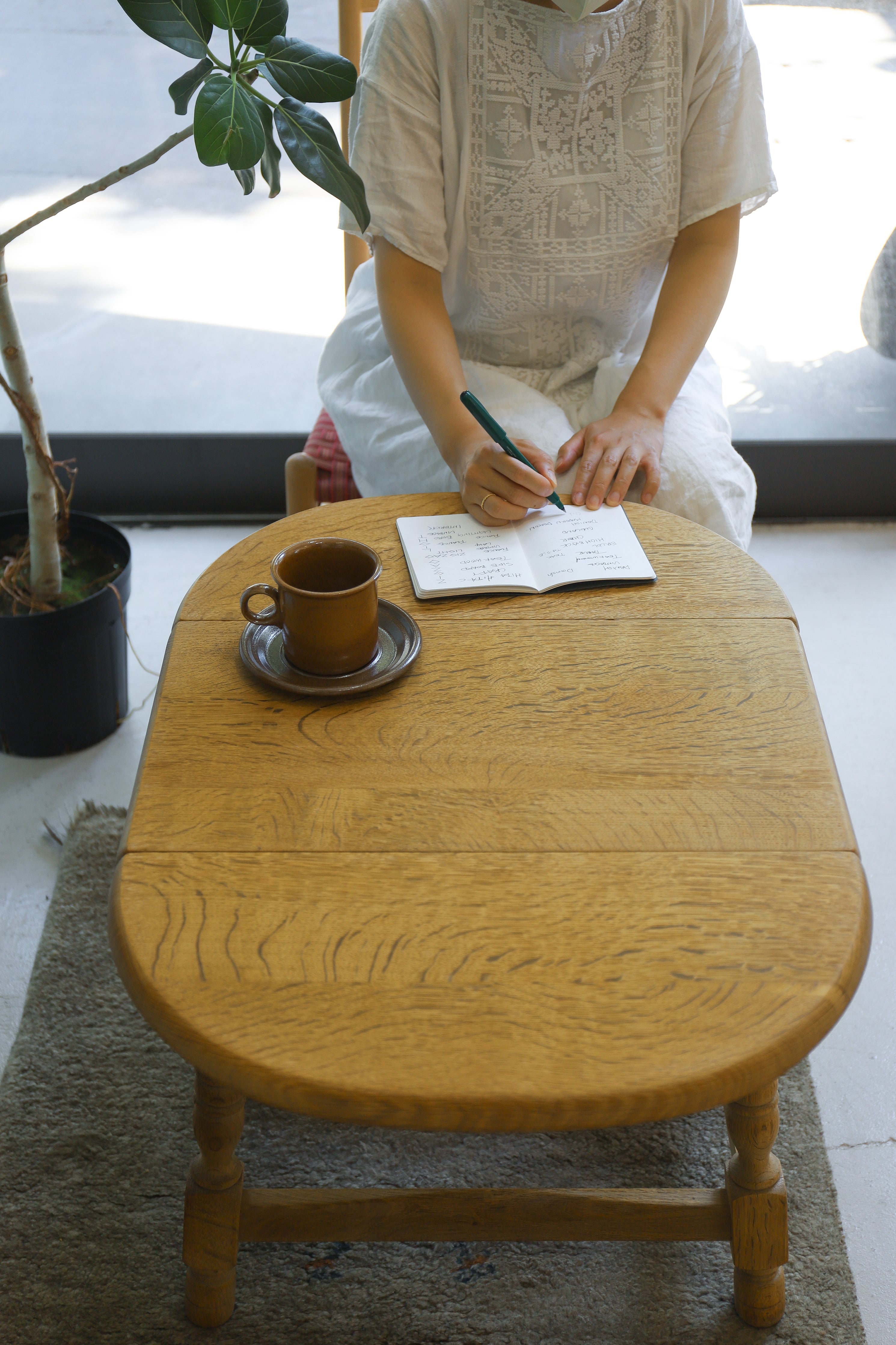 Oakwood Drop Leaf Side Table Danish Vintage/デンマークヴィンテージ サイドテーブル ドロップリーフ オーク材 北欧家具