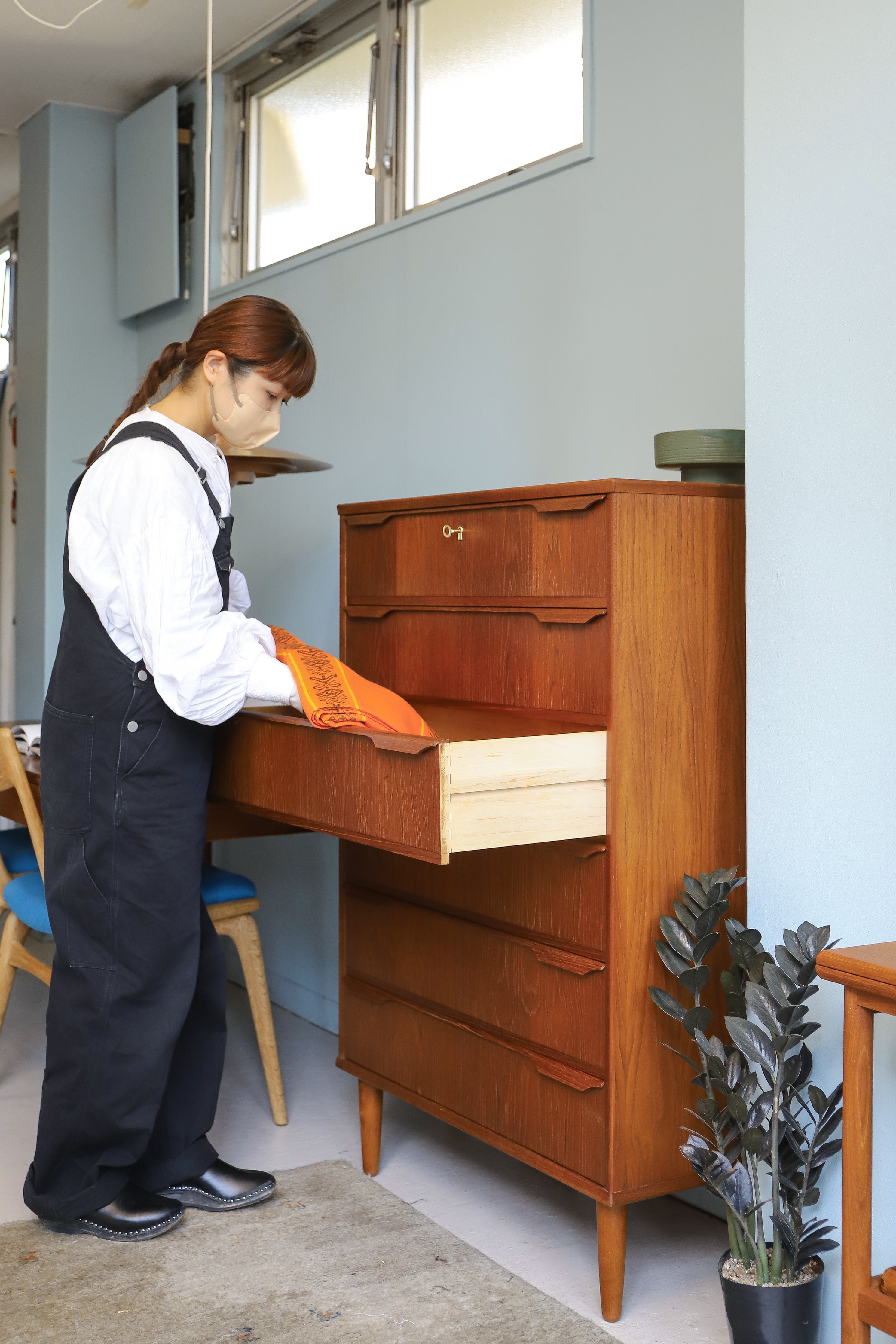 Danish Vintage Trekanten 6drawer Chest/デンマークヴィンテージ チェスト 6段 収納 チーク材 北欧家具