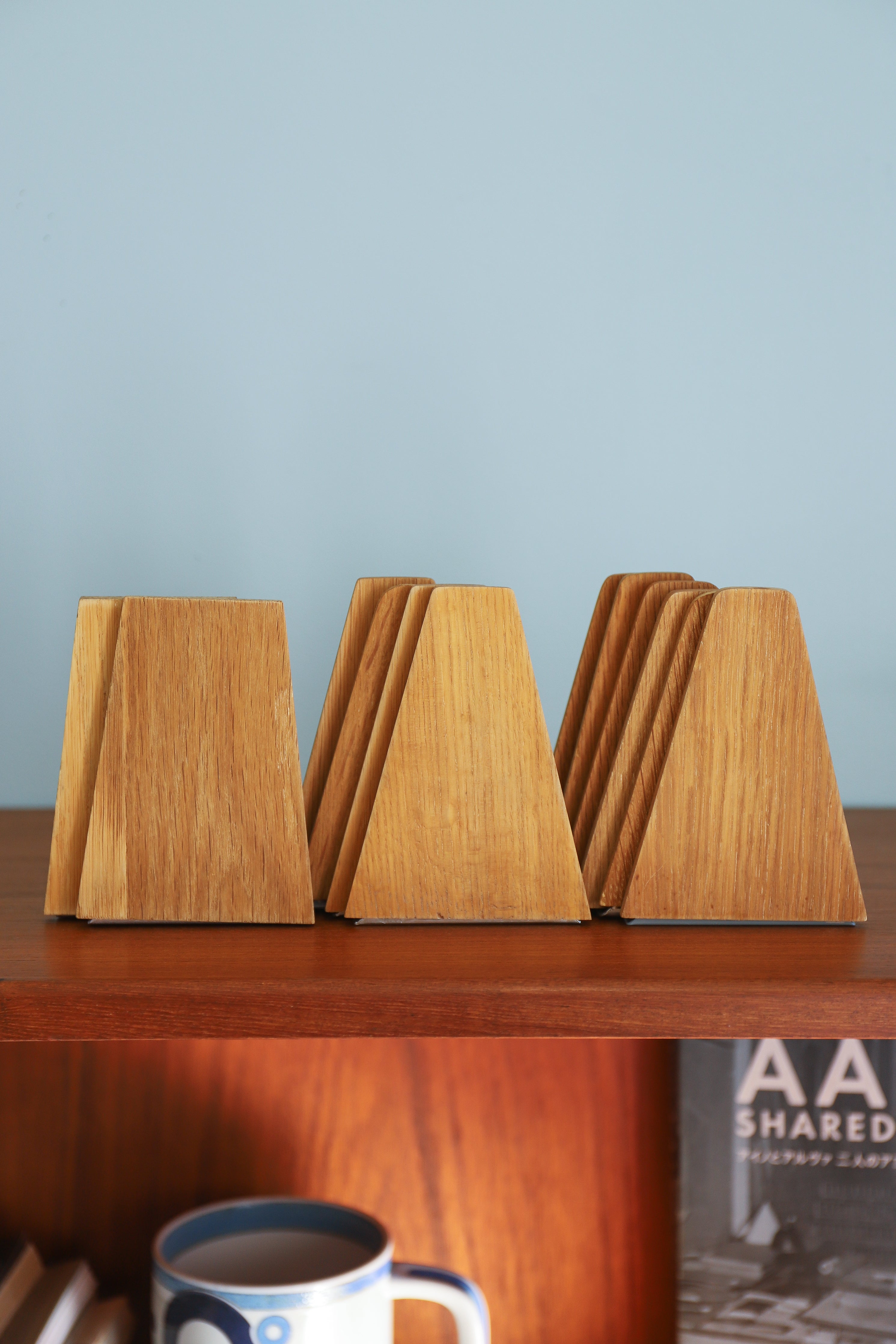 Danish Vintage Bookend Oakwood/デンマークヴィンテージ ブックエンド 本立て オーク材 北欧インテリア