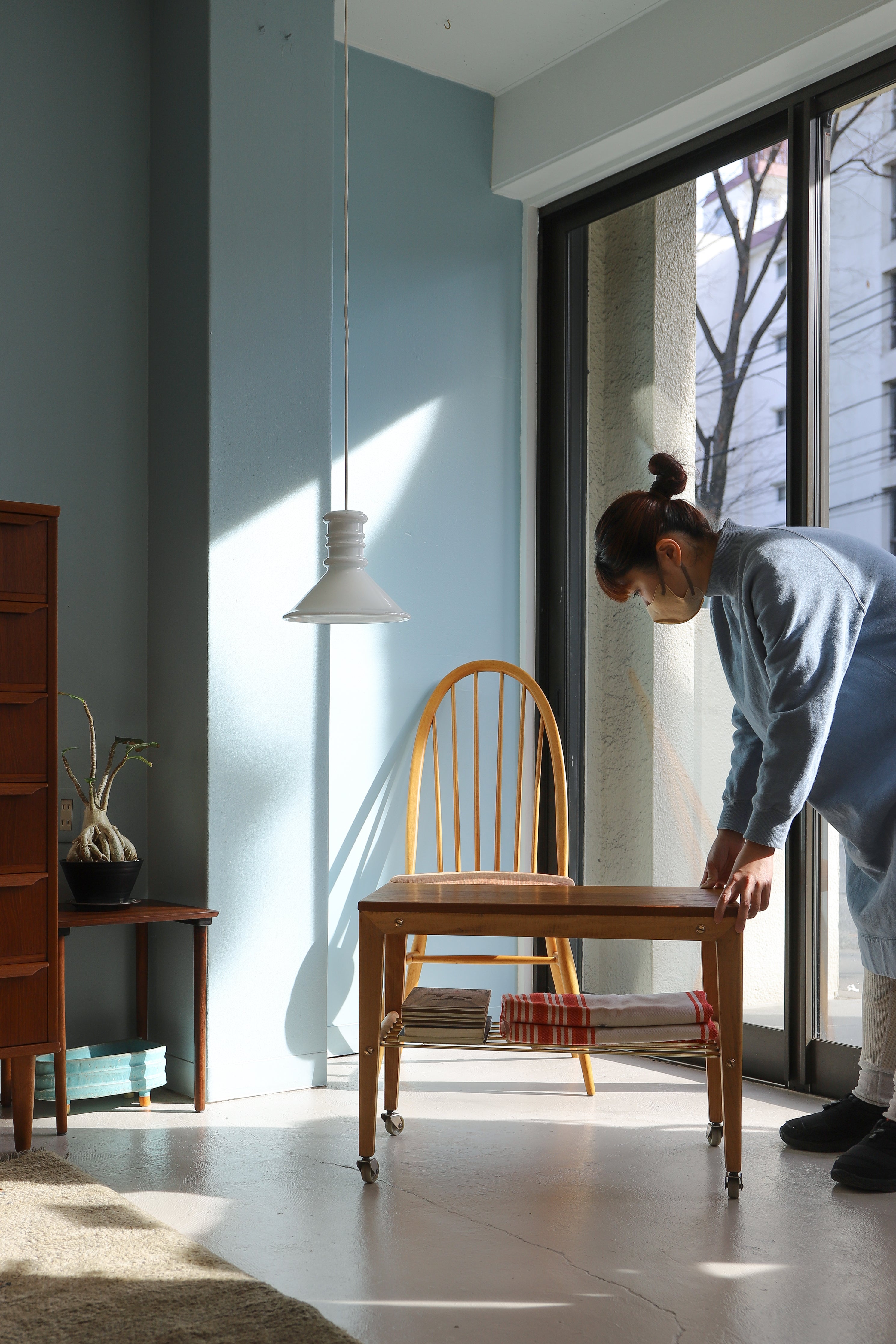 Scandinavian Vintage Caster Side Table/北欧ヴィンテージ キャスター サイドテーブル ワゴン