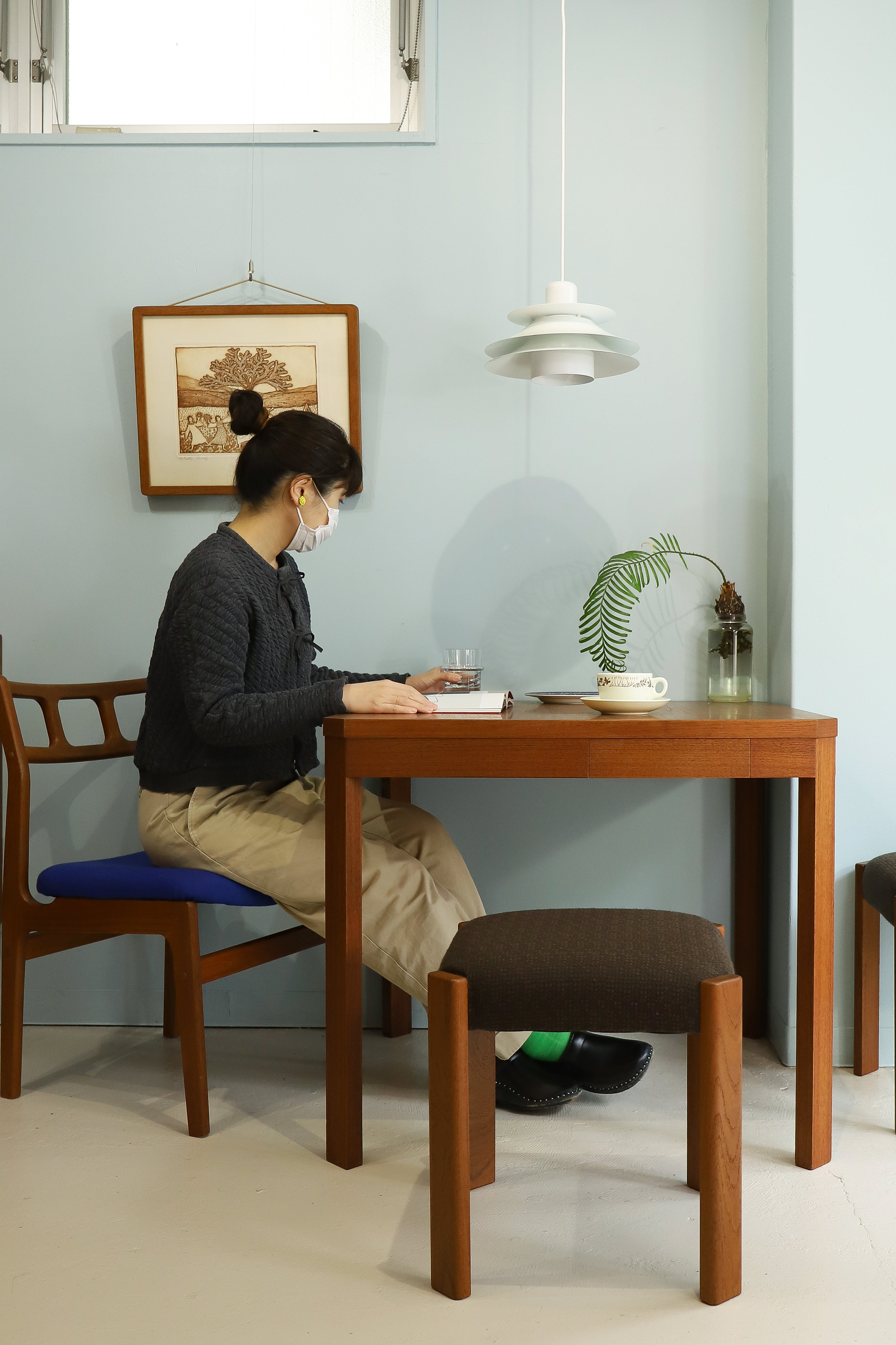 Japanese Vintage Small Dining Table/ジャパンヴィンテージ ダイニングテーブル 二人掛け チーク材 シンプルモダン