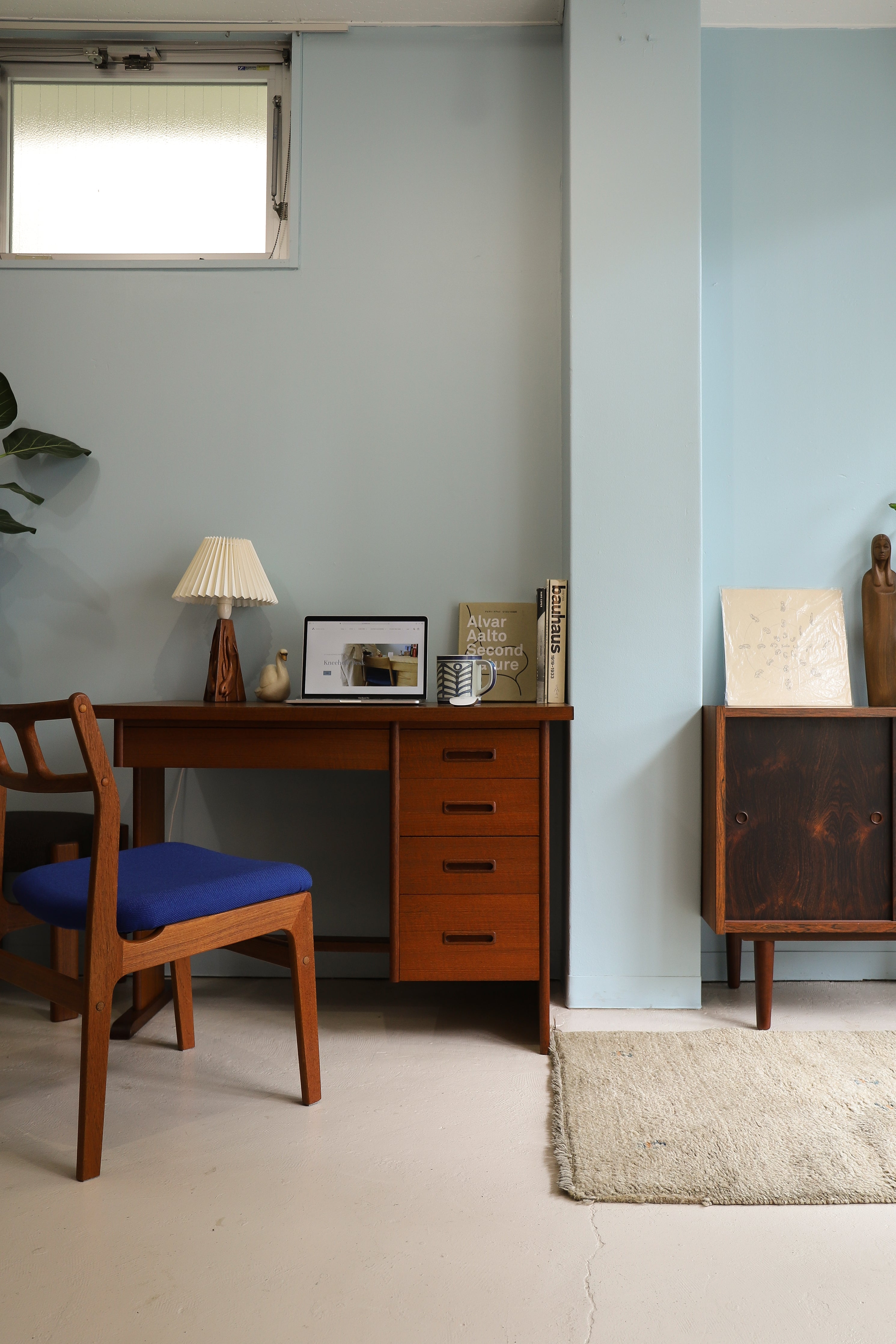 Japanese Vintage Single Pedestal Desk Teakwood/ジャパンヴィンテージ 片袖デスク チーク材 机 北欧スタイル